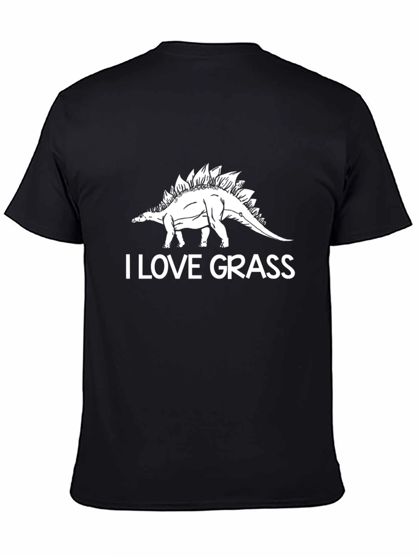 I Love Grass Stegosaurus Graphic T-Shirt