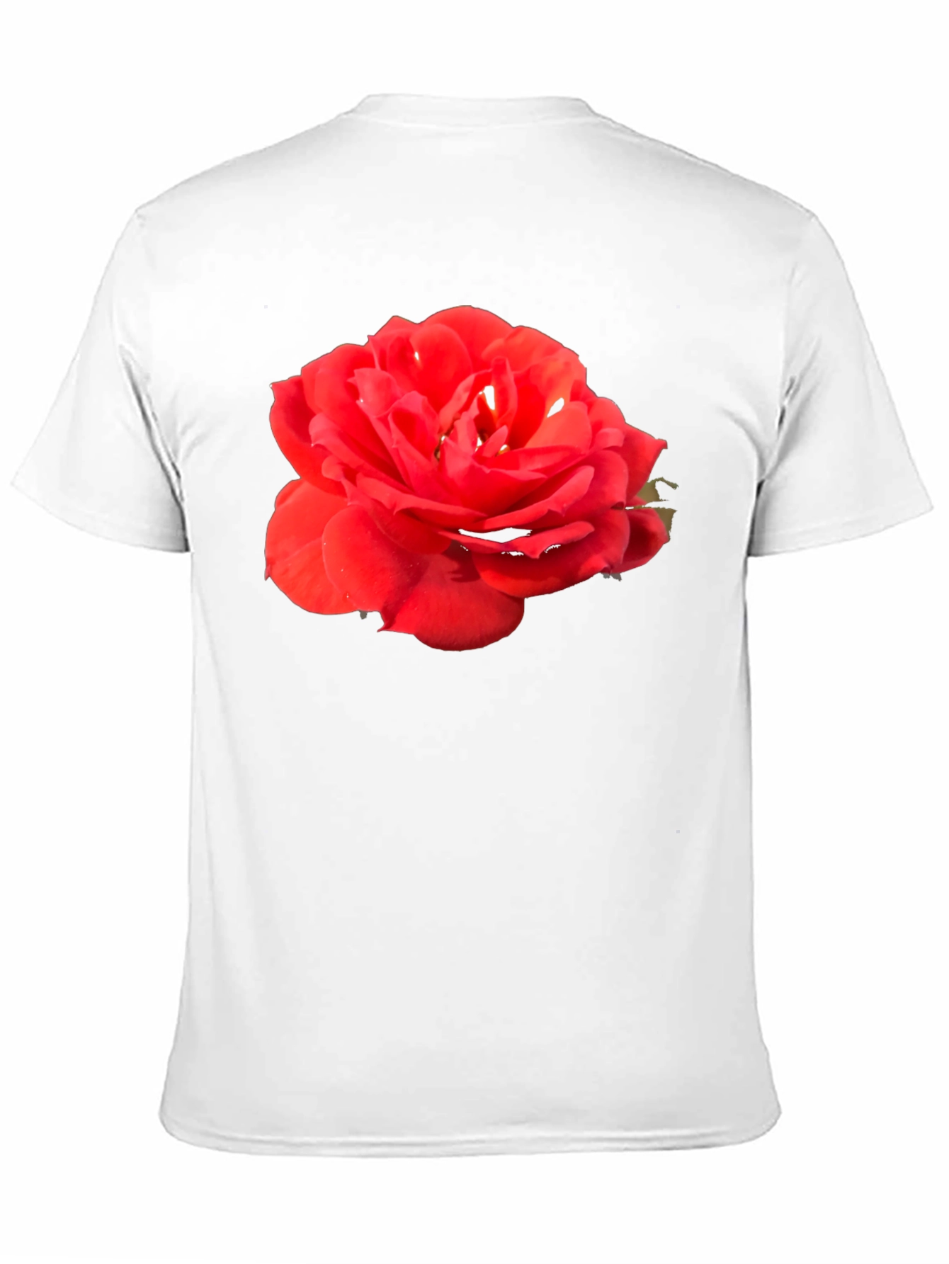 Red Rose Graphic Tee - Classic Black Cotton T-Shirt
