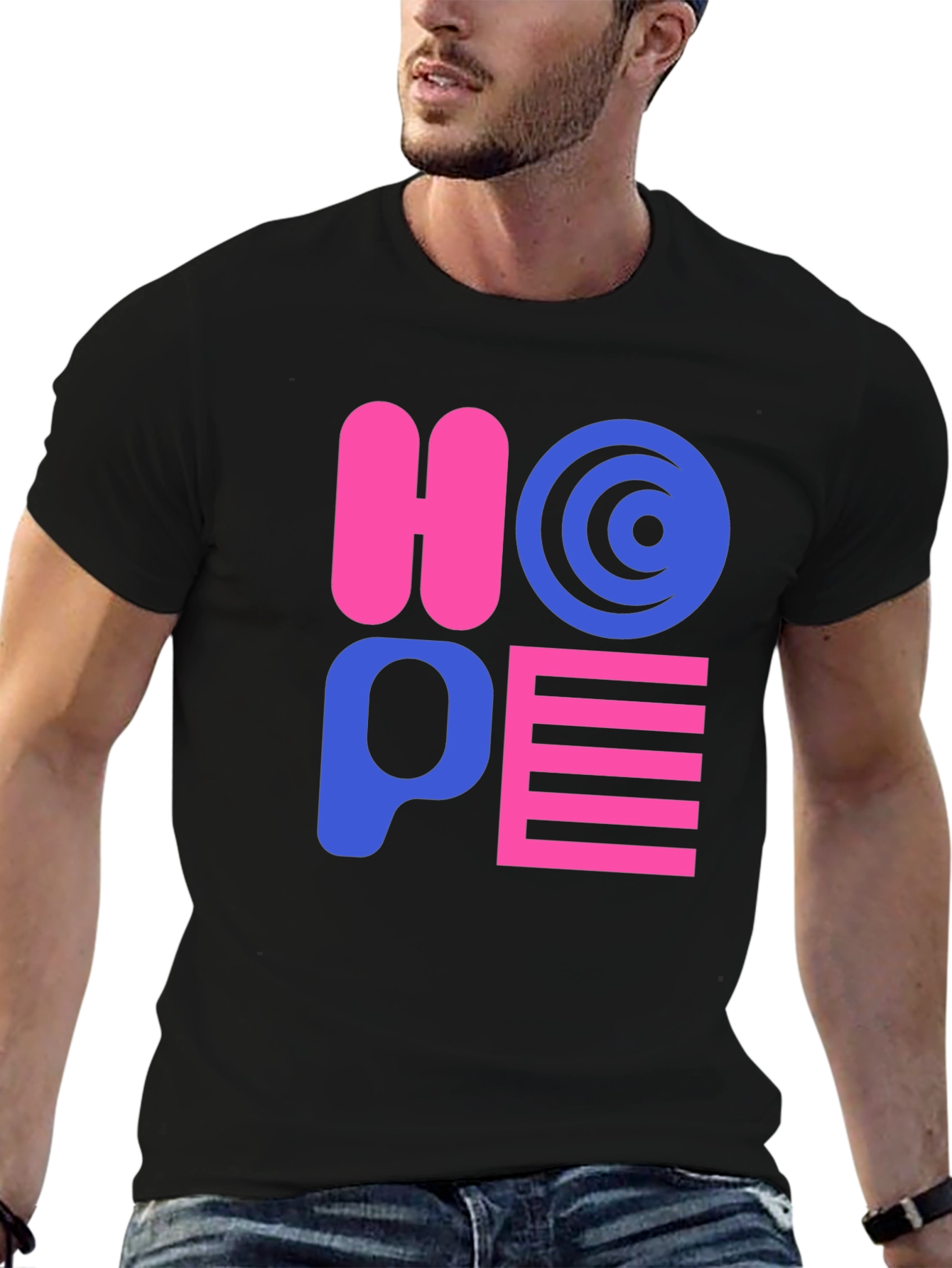 HOPE Graphic Print Crew Neck T-Shirt