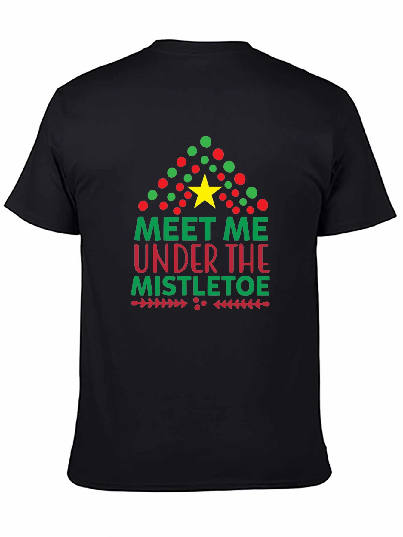 Festive Christmas Mistletoe Graphic Tee