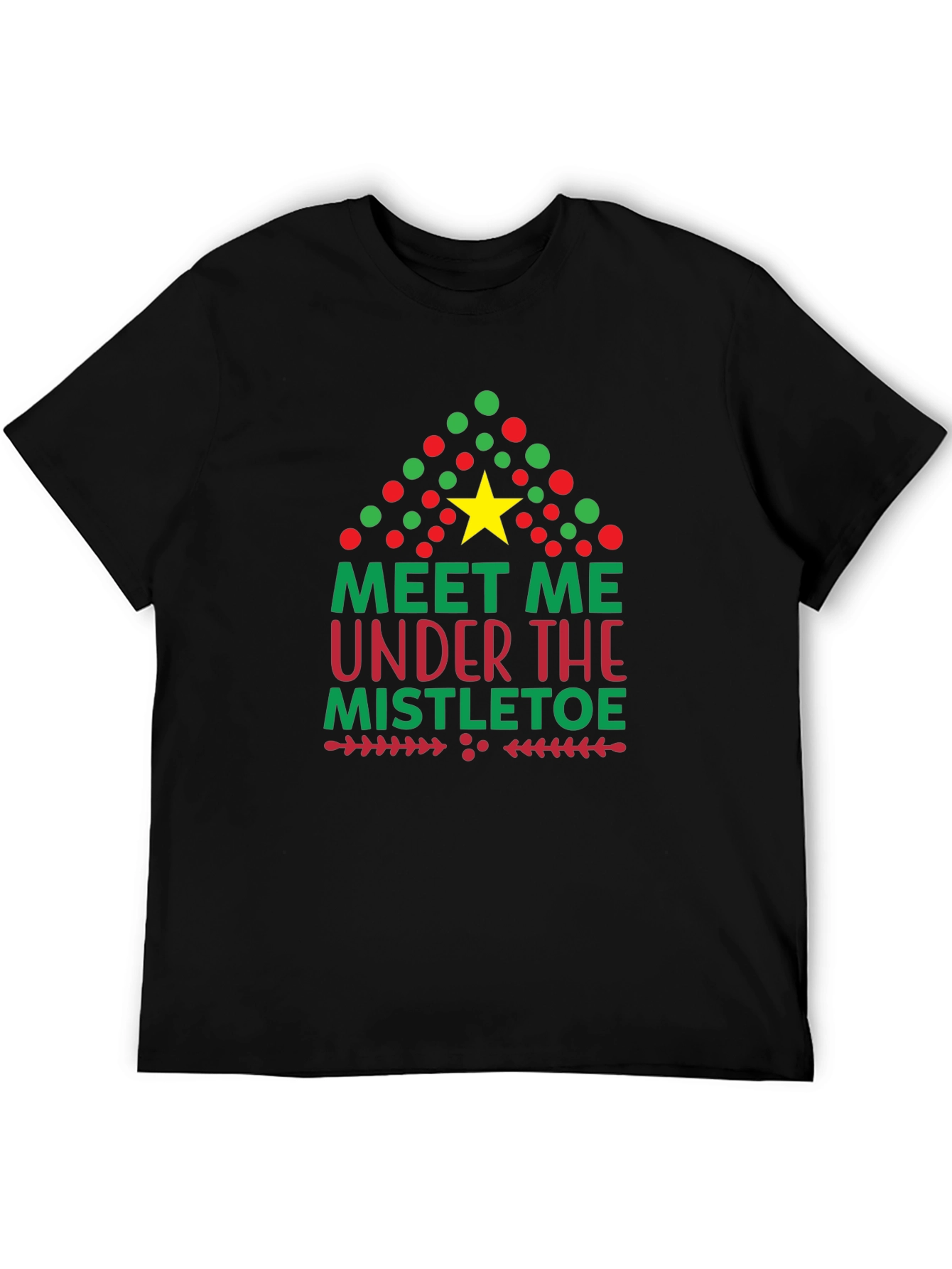 Festive Christmas Mistletoe Graphic Tee