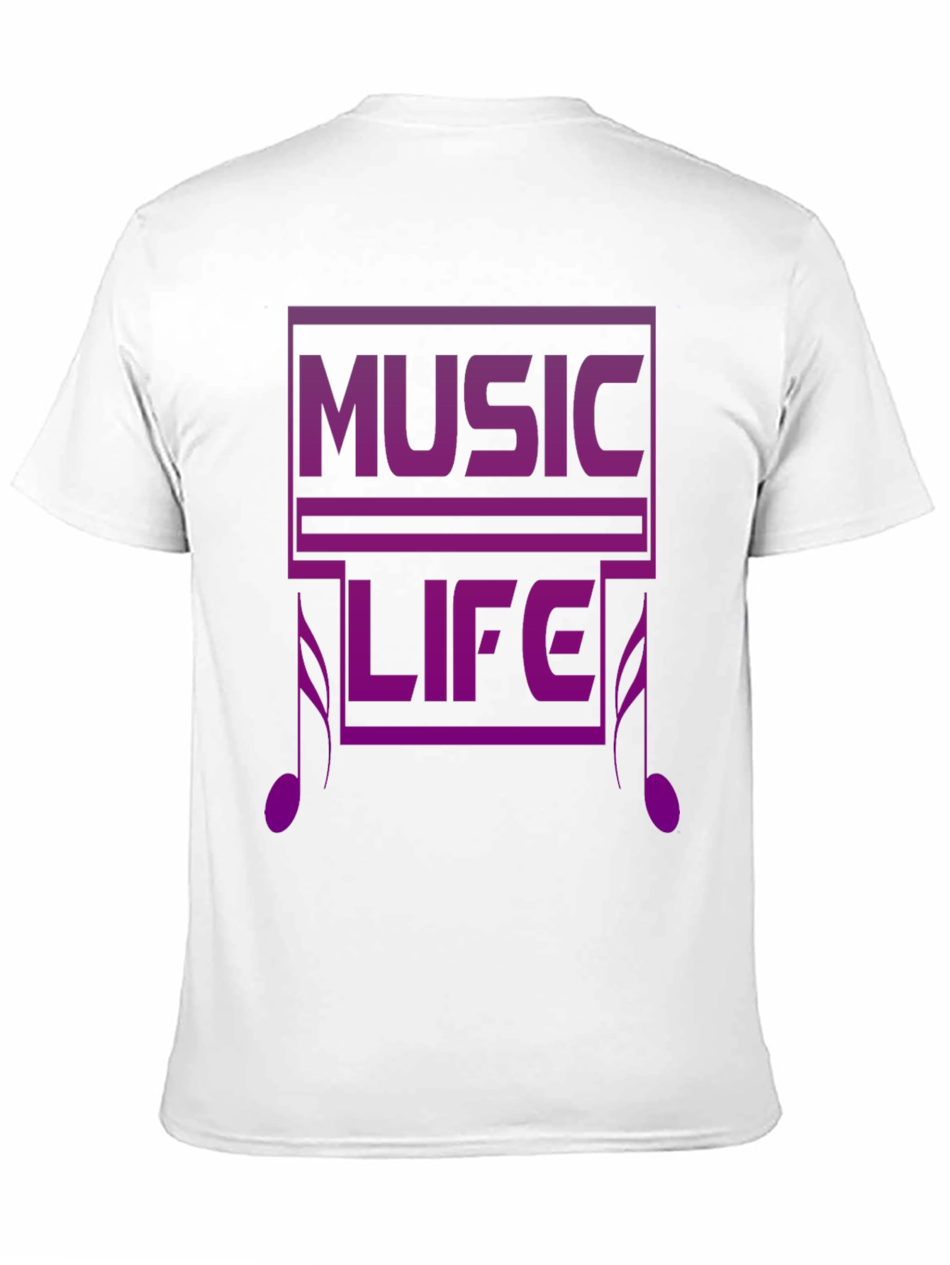 Music Life Graphic Tee - Black Casual T-Shirt