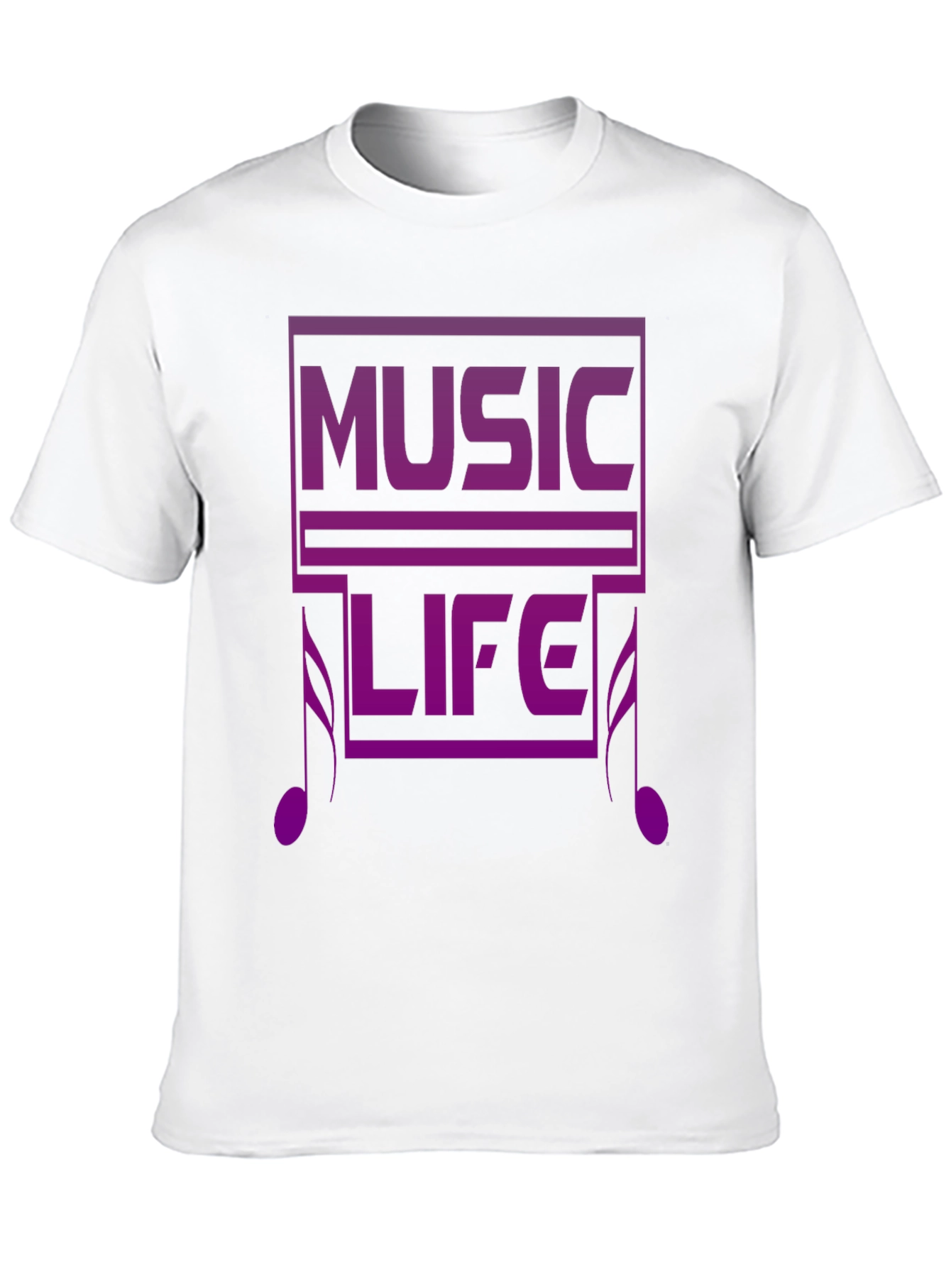 Music Life Graphic Tee - Black Casual T-Shirt