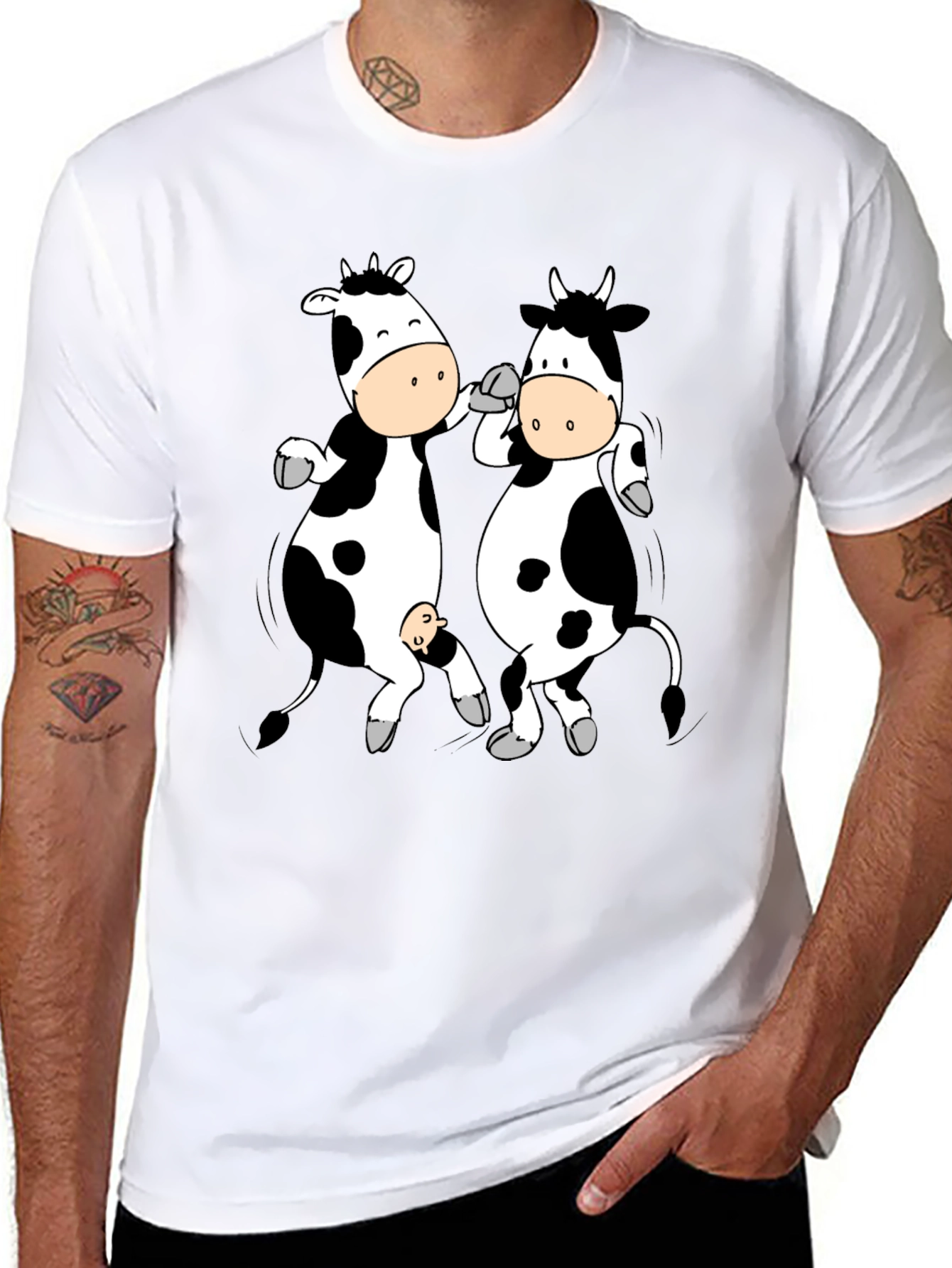 Funny Cow T-Shirt - Black Cotton Tee