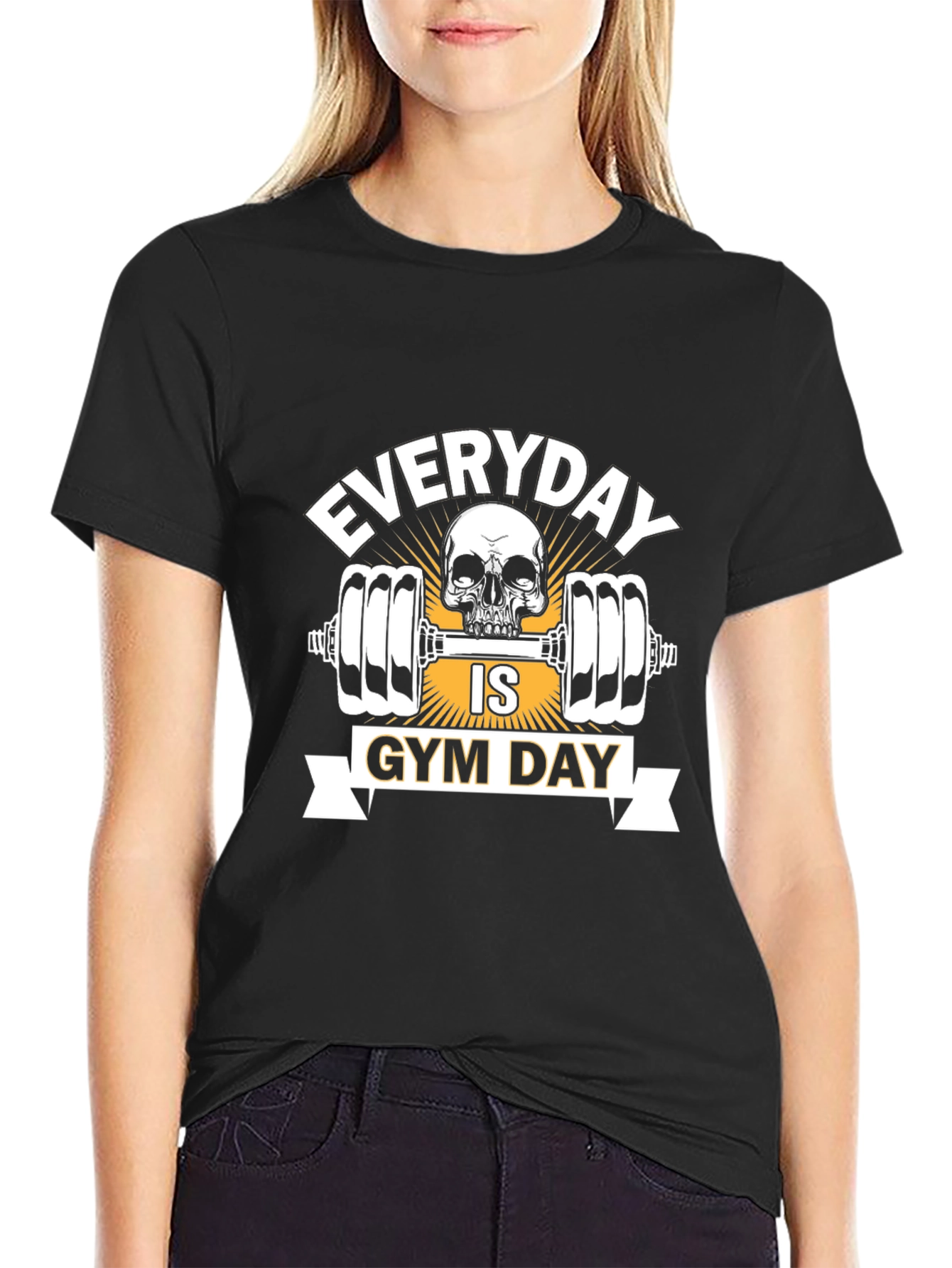 Everyday is Gym Day Skull Weightlifting T-Shirt