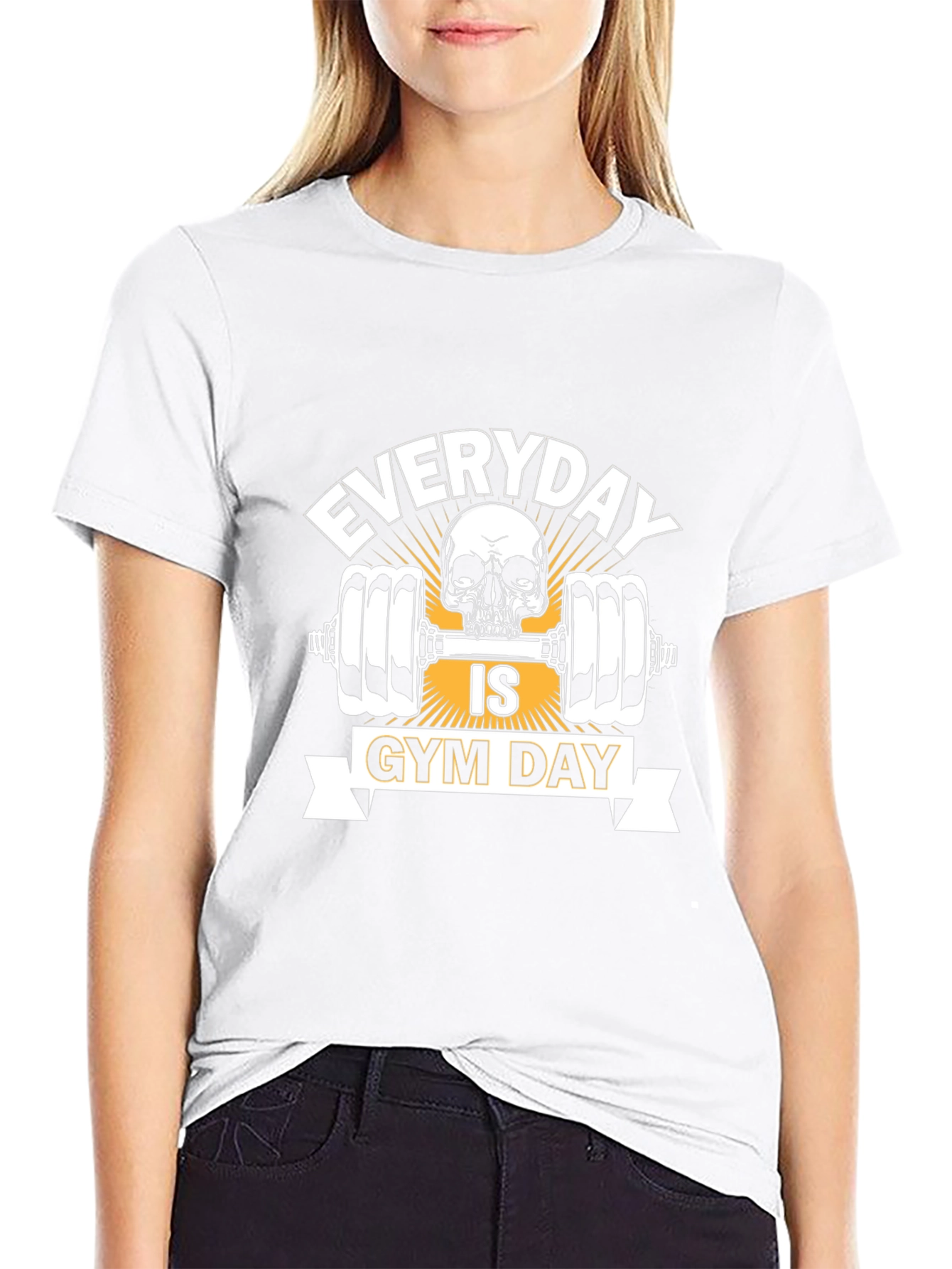 Everyday is Gym Day Skull Weightlifting T-Shirt