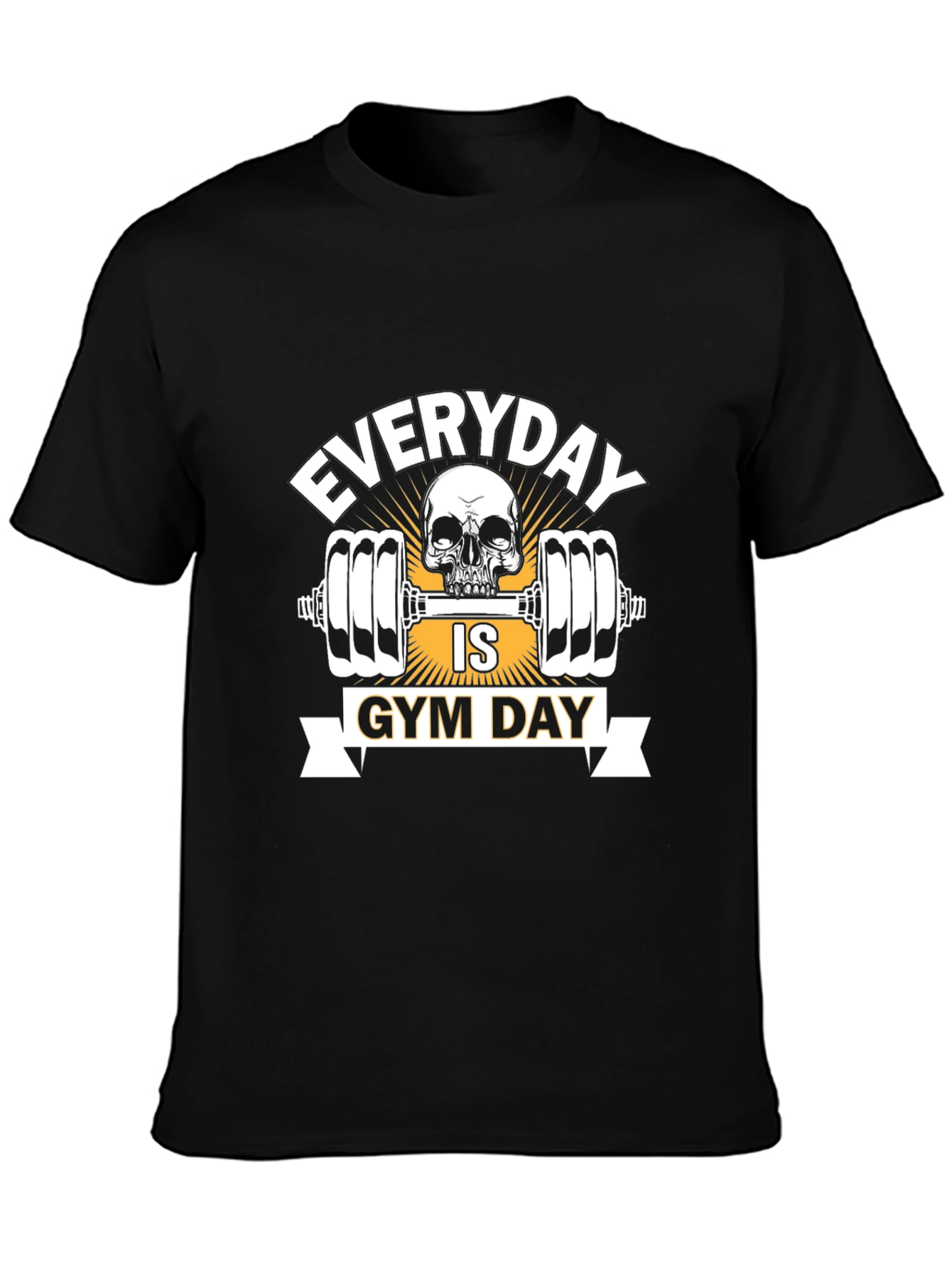 Everyday is Gym Day Skull Weightlifting T-Shirt