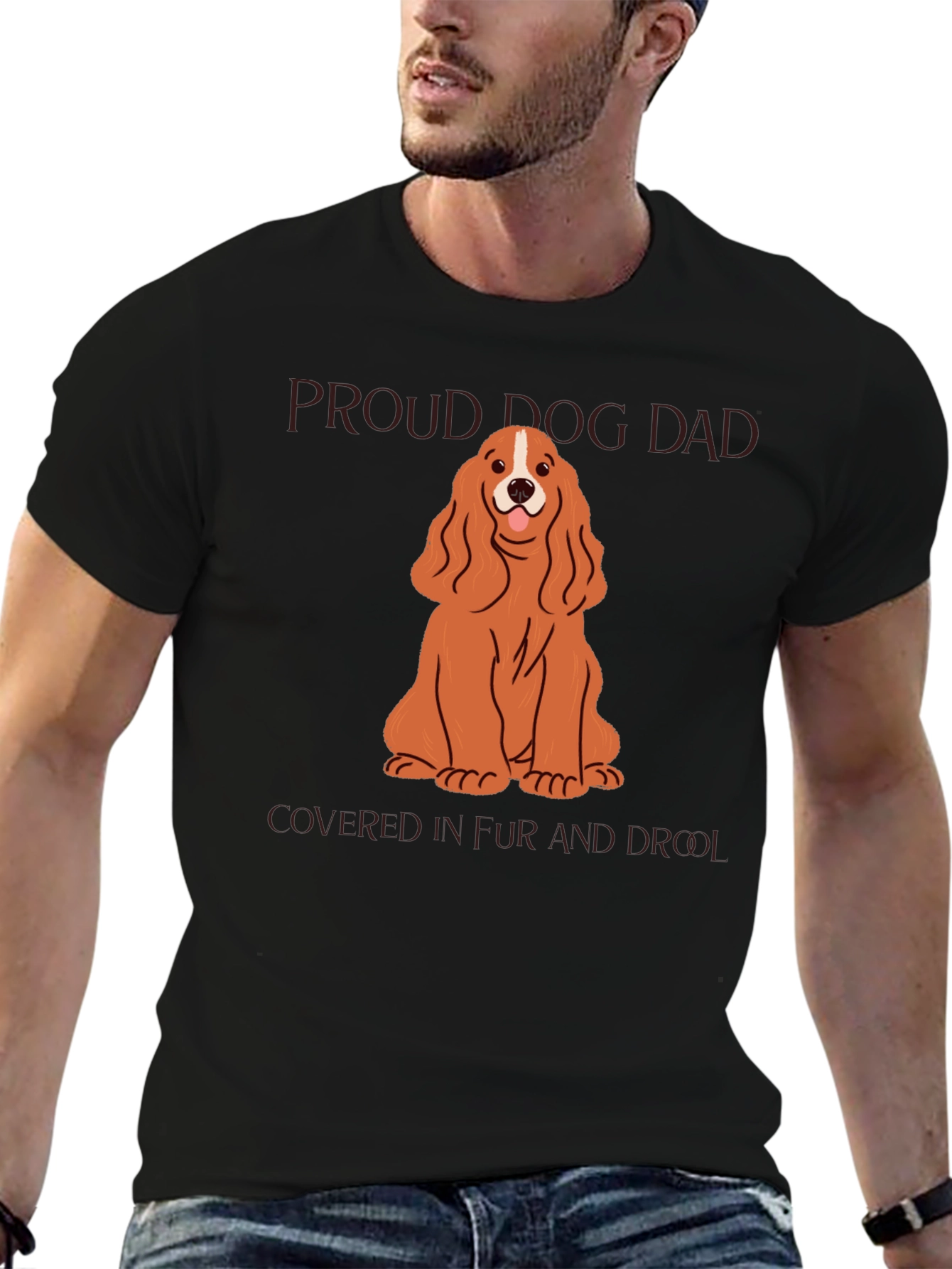 Proud Dog Dad T-Shirt - Cocker Spaniel Design
