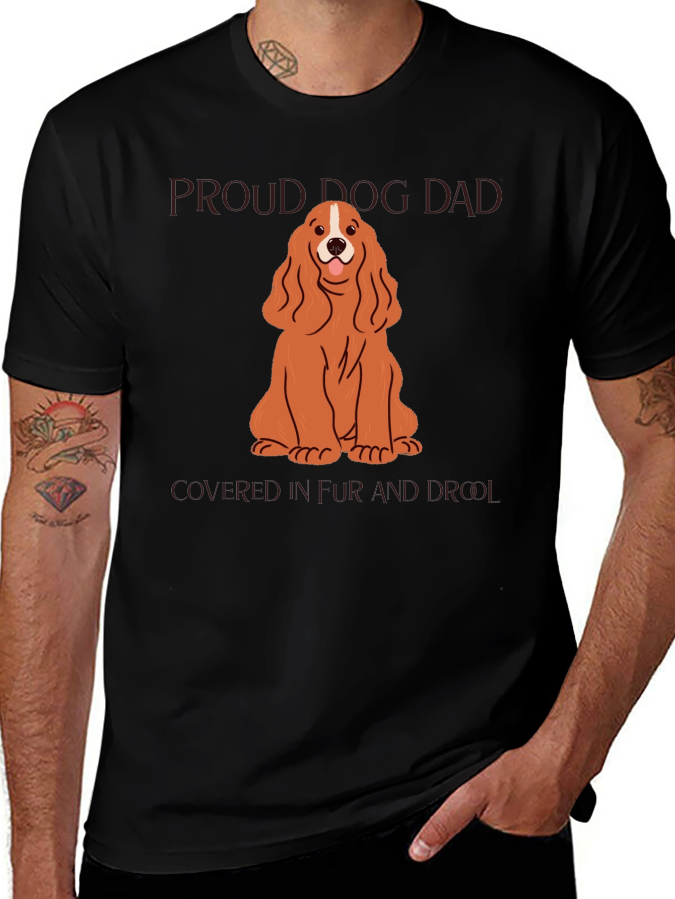 Proud Dog Dad T-Shirt - Cocker Spaniel Design