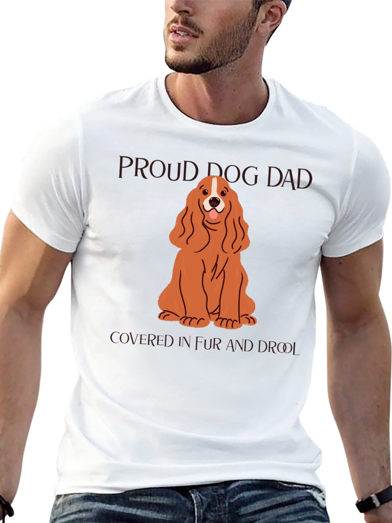 Proud Dog Dad T-Shirt - Cocker Spaniel Design
