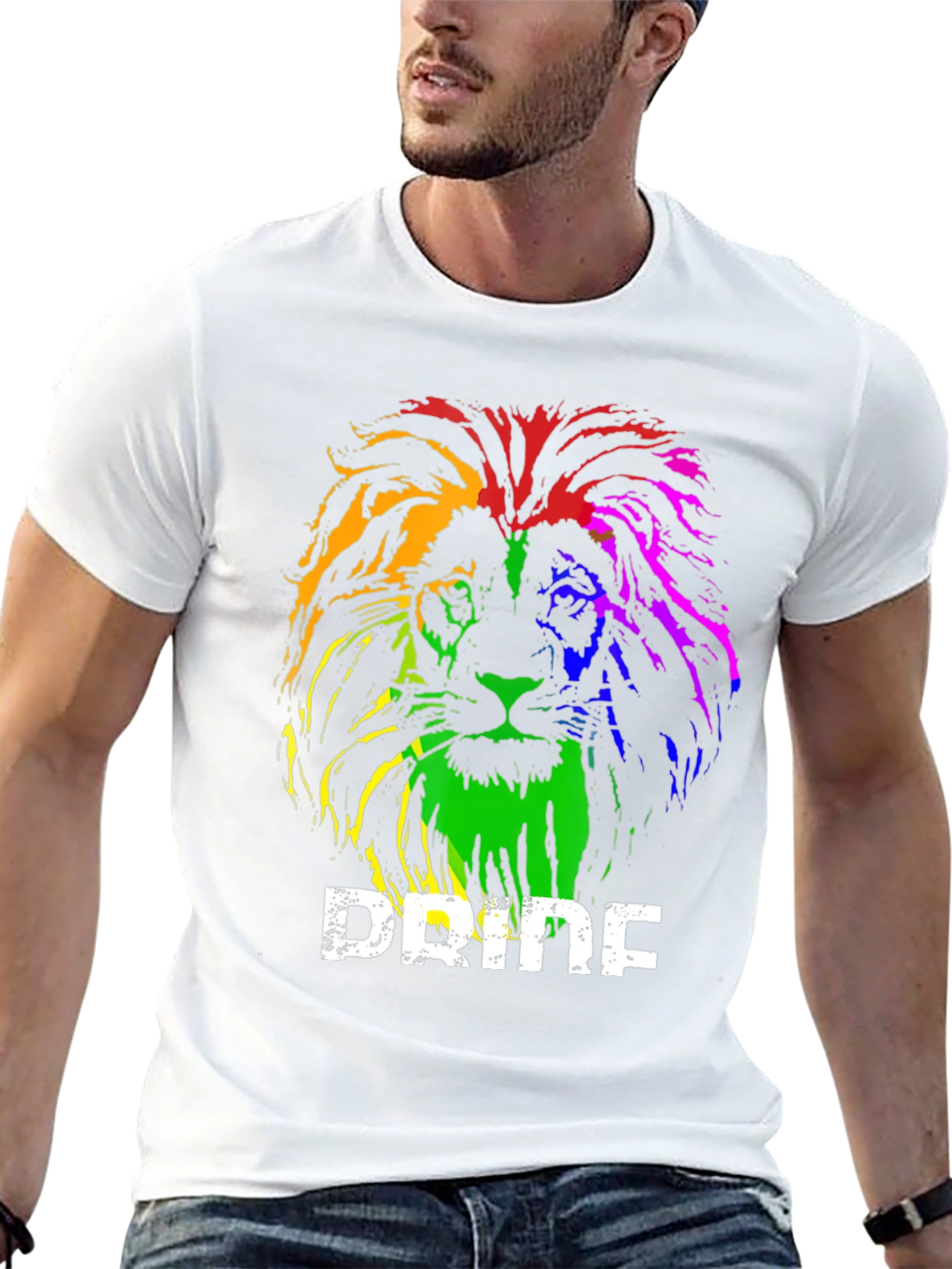 Rainbow Pride Lion Graphic T-Shirt