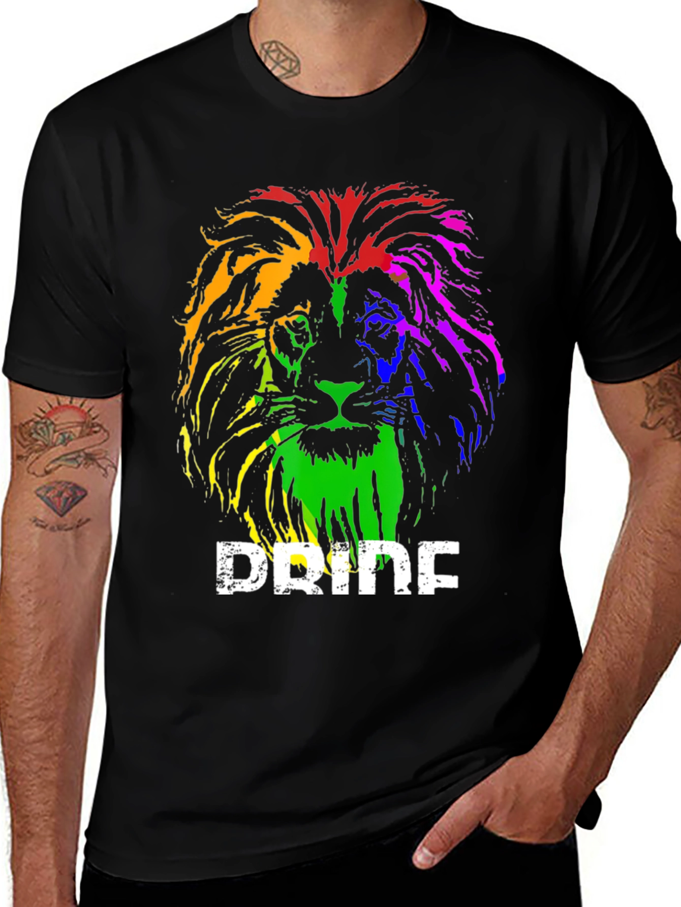Rainbow Pride Lion Graphic T-Shirt