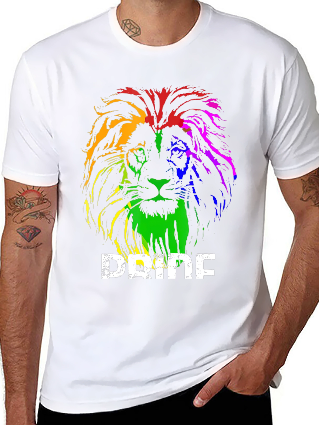 Rainbow Pride Lion Graphic T-Shirt