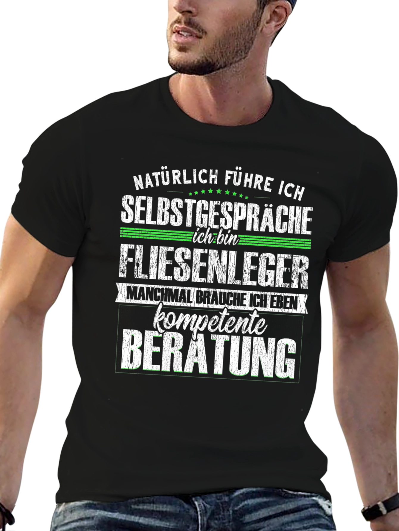 Funny Tile Setter T-Shirt - Self Talk Expert