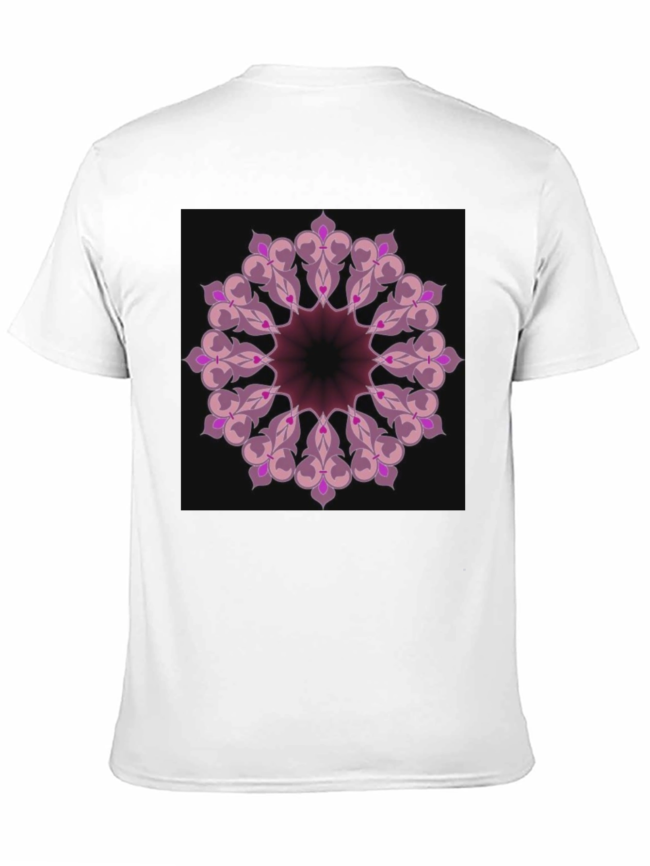 Black T-Shirt with Mandala Design