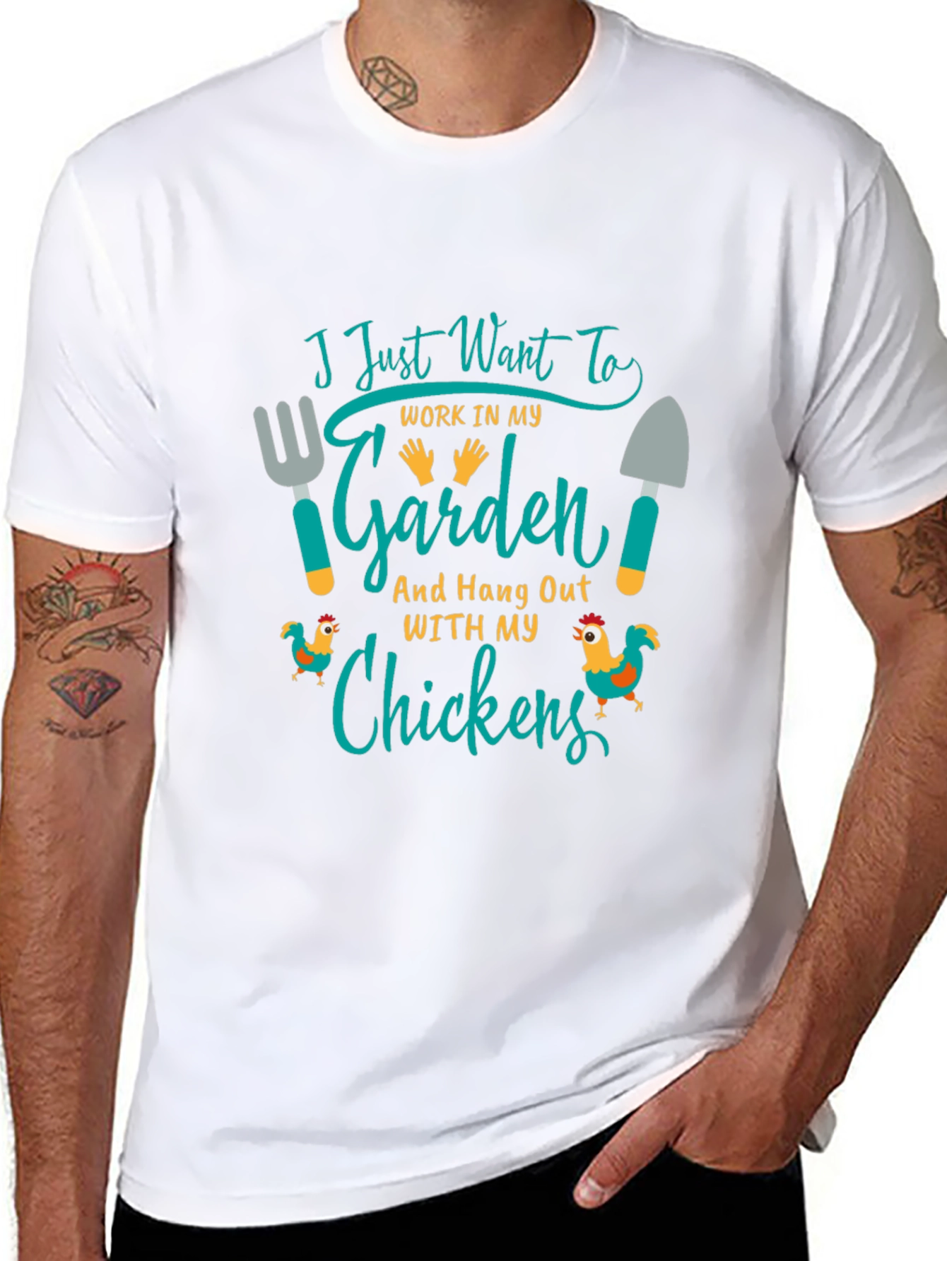 Gardening & Chickens Graphic Tee