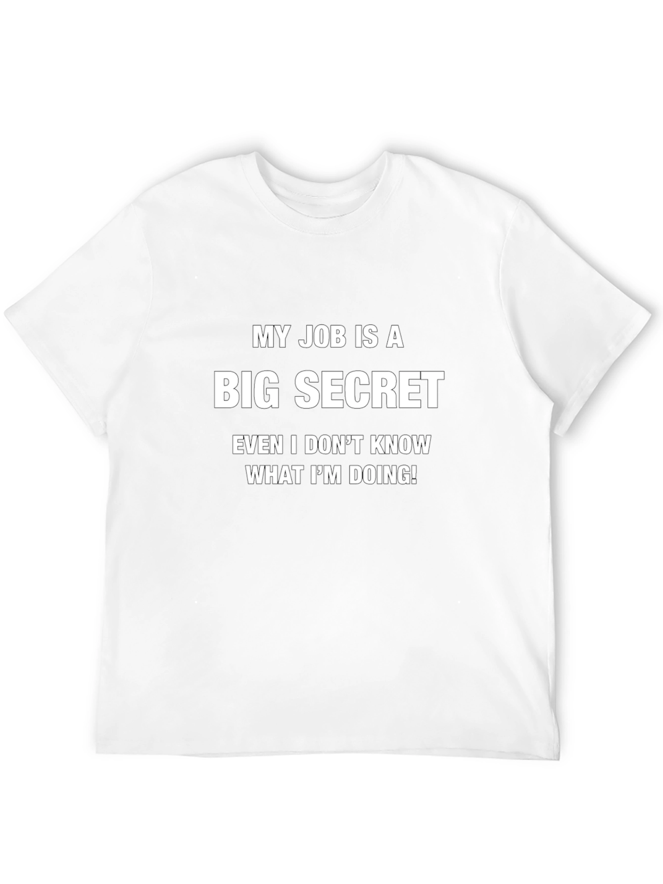 Humorous Big Secret Graphic Tee