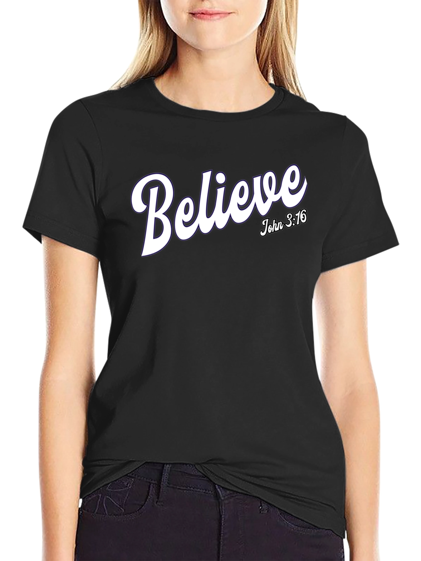 Believe John 3:16 Graphic Tee - Christian T-Shirt