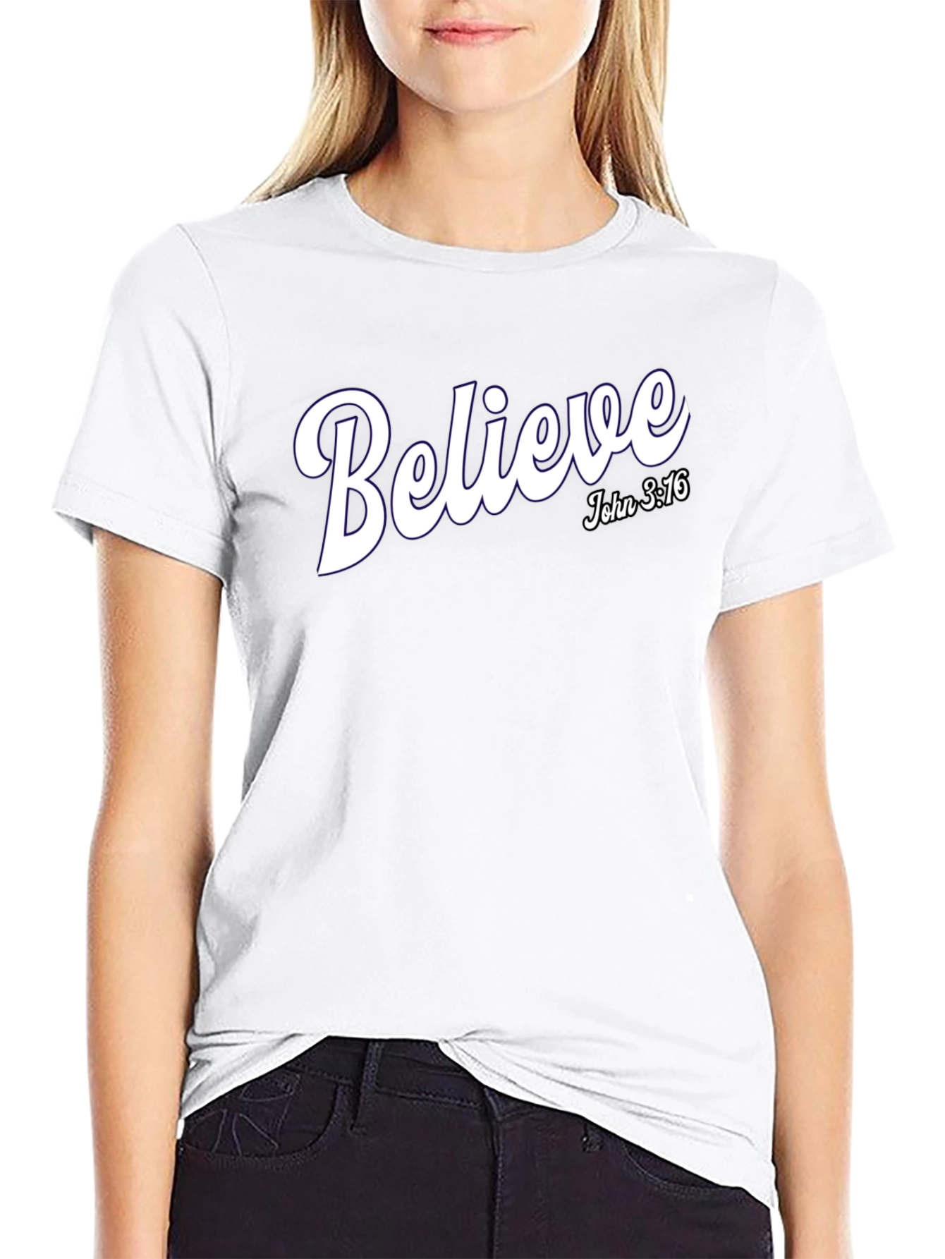 Believe John 3:16 Graphic Tee - Christian T-Shirt