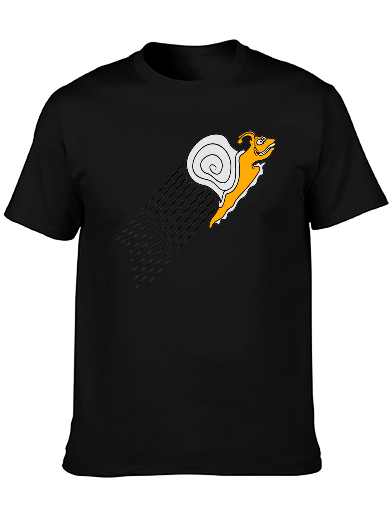 Speedy Snail Graphic Tee - Black Cotton