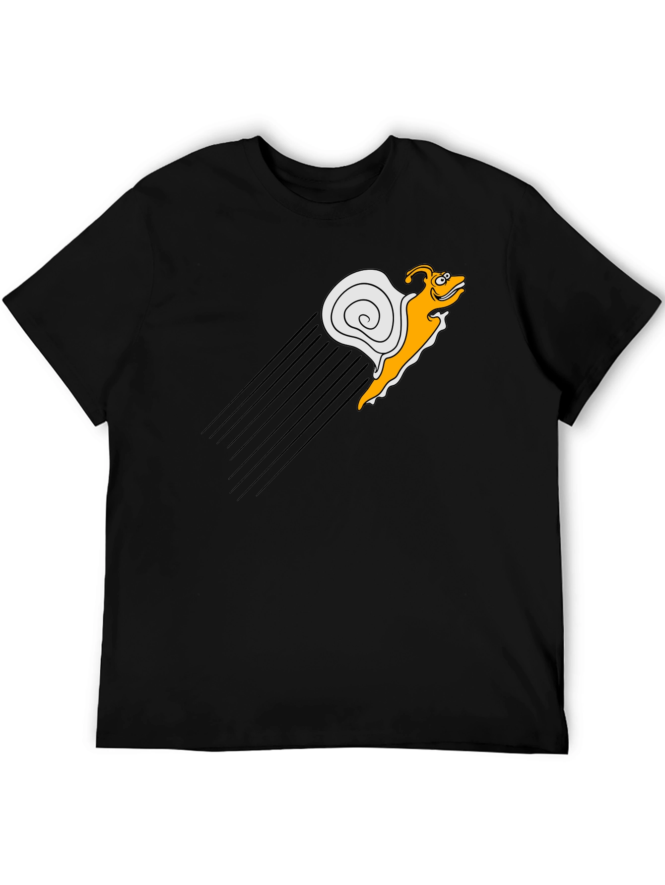 Speedy Snail Graphic Tee - Black Cotton