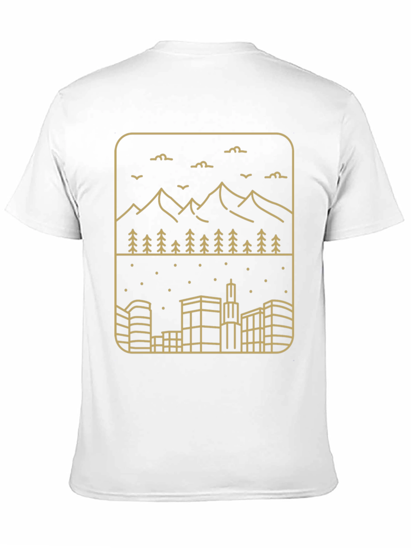 City & Mountain Graphic T-Shirt