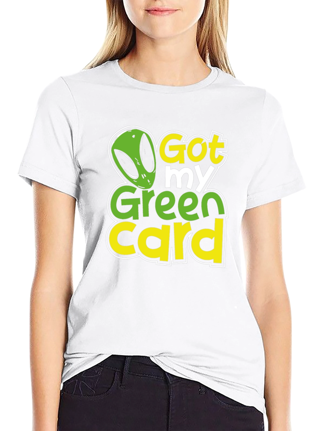 Got My Green Card Alien Graphic T-Shirt