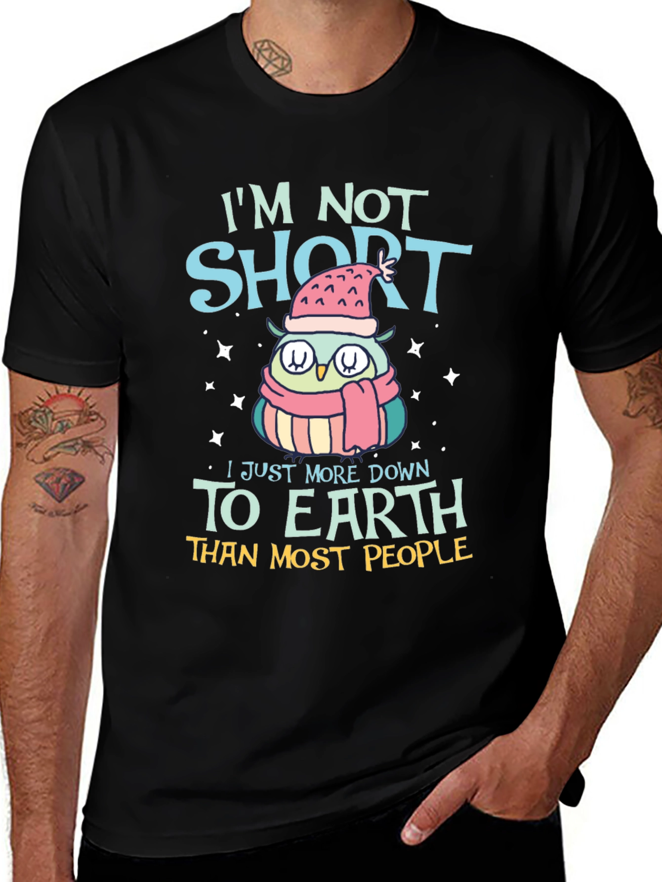 Funny Owl Short People T-Shirt