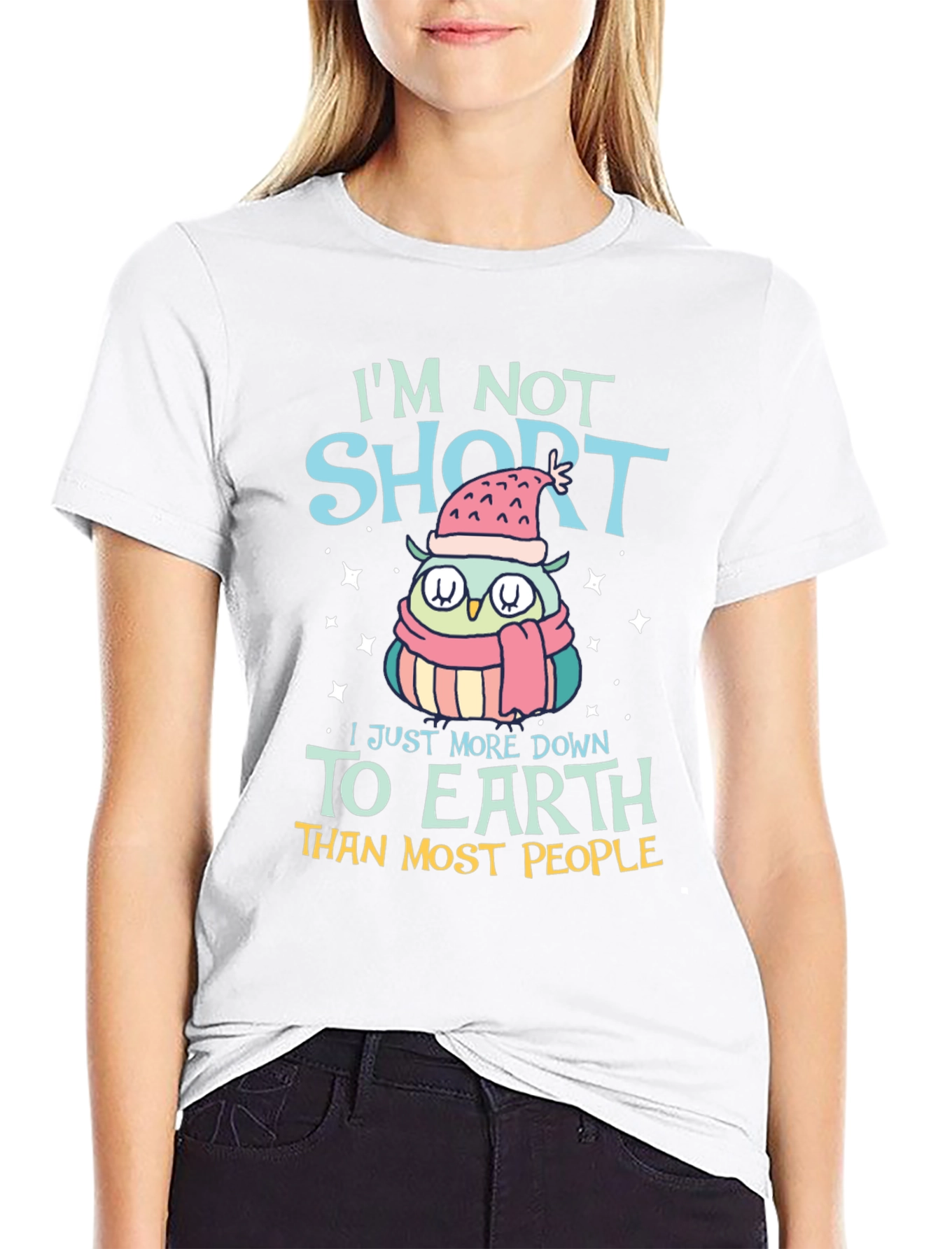 Funny Owl Short People T-Shirt