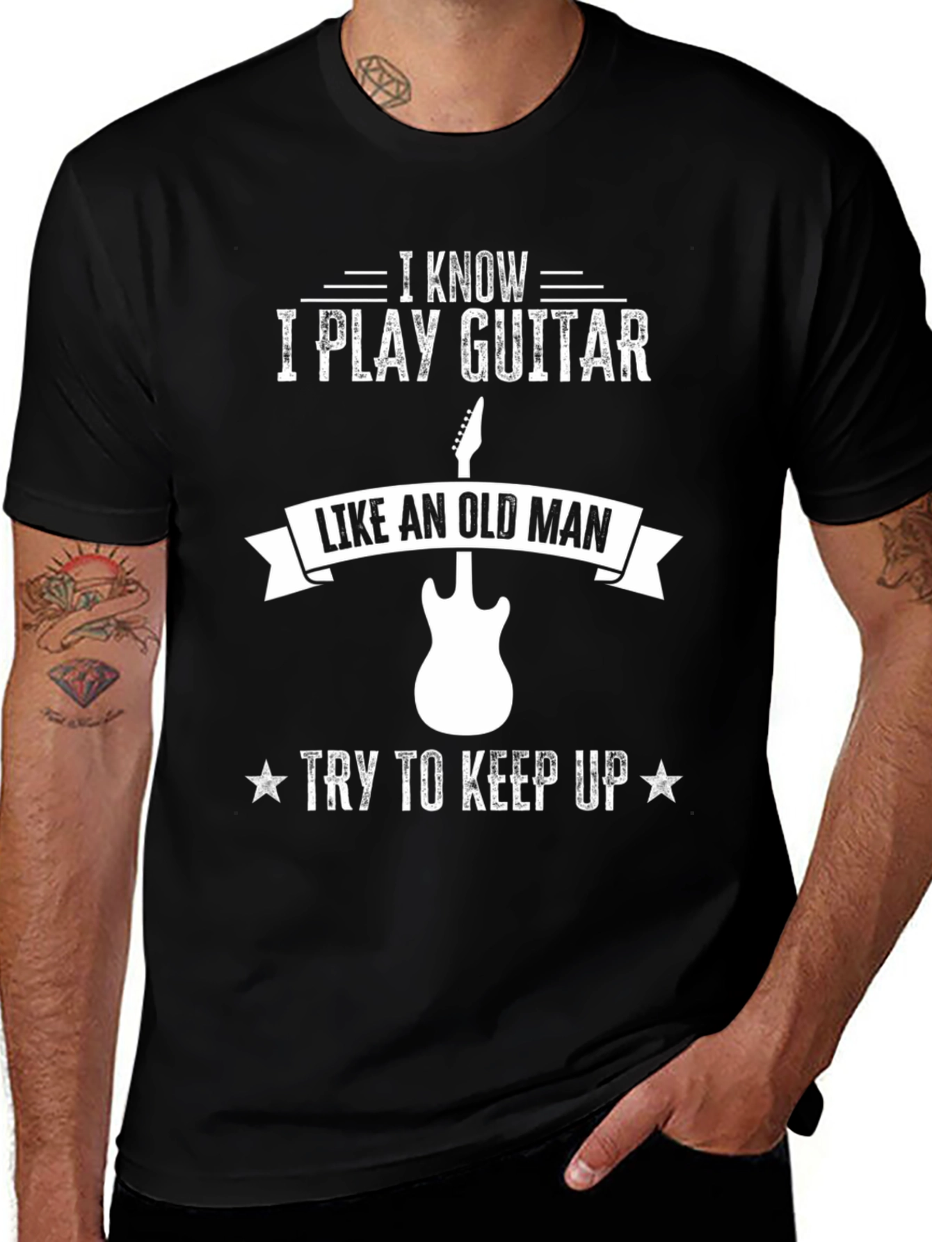 I Play Guitar Like an Old Man Graphic Tee