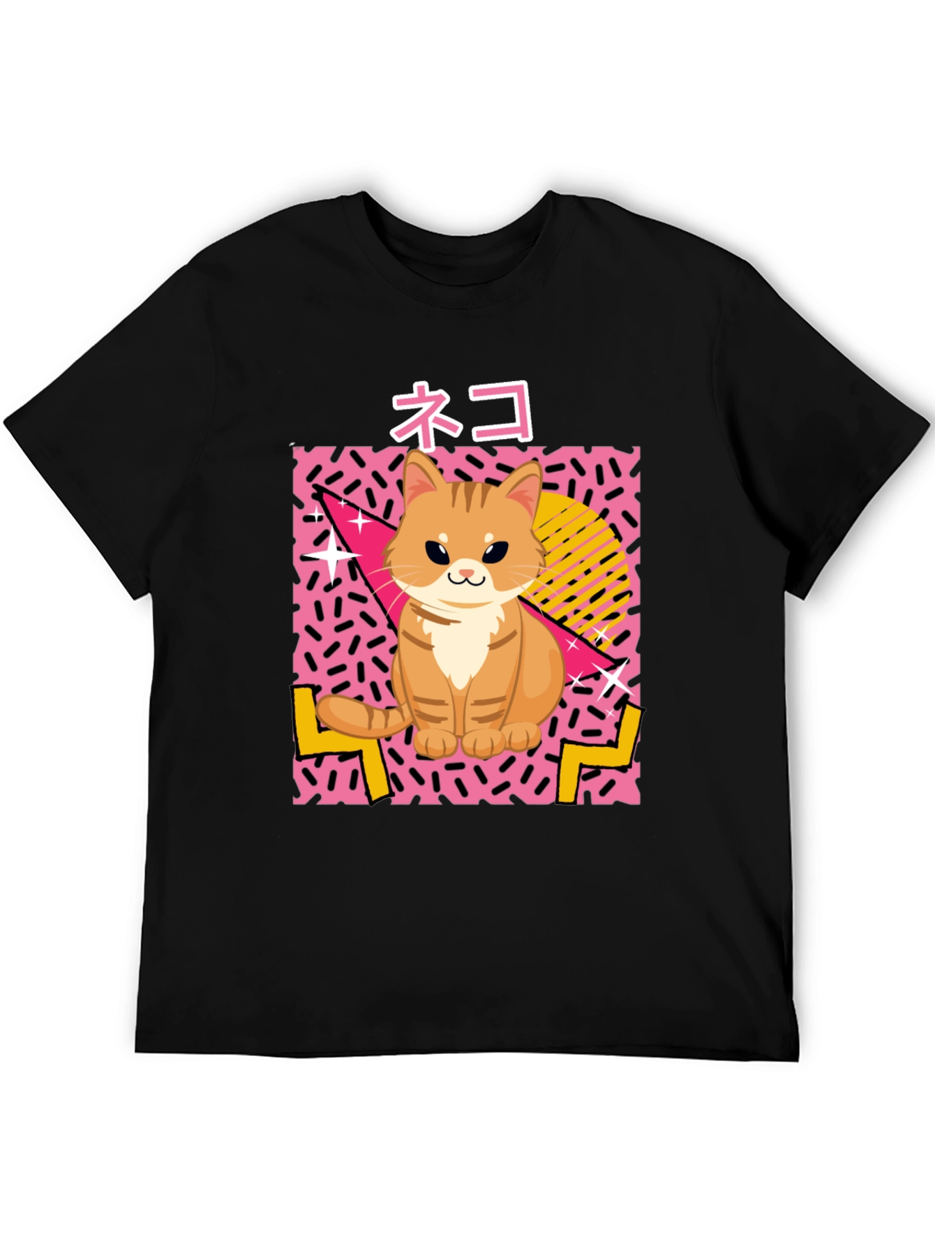 Retro Neko Cat T-Shirt - 80s Style!