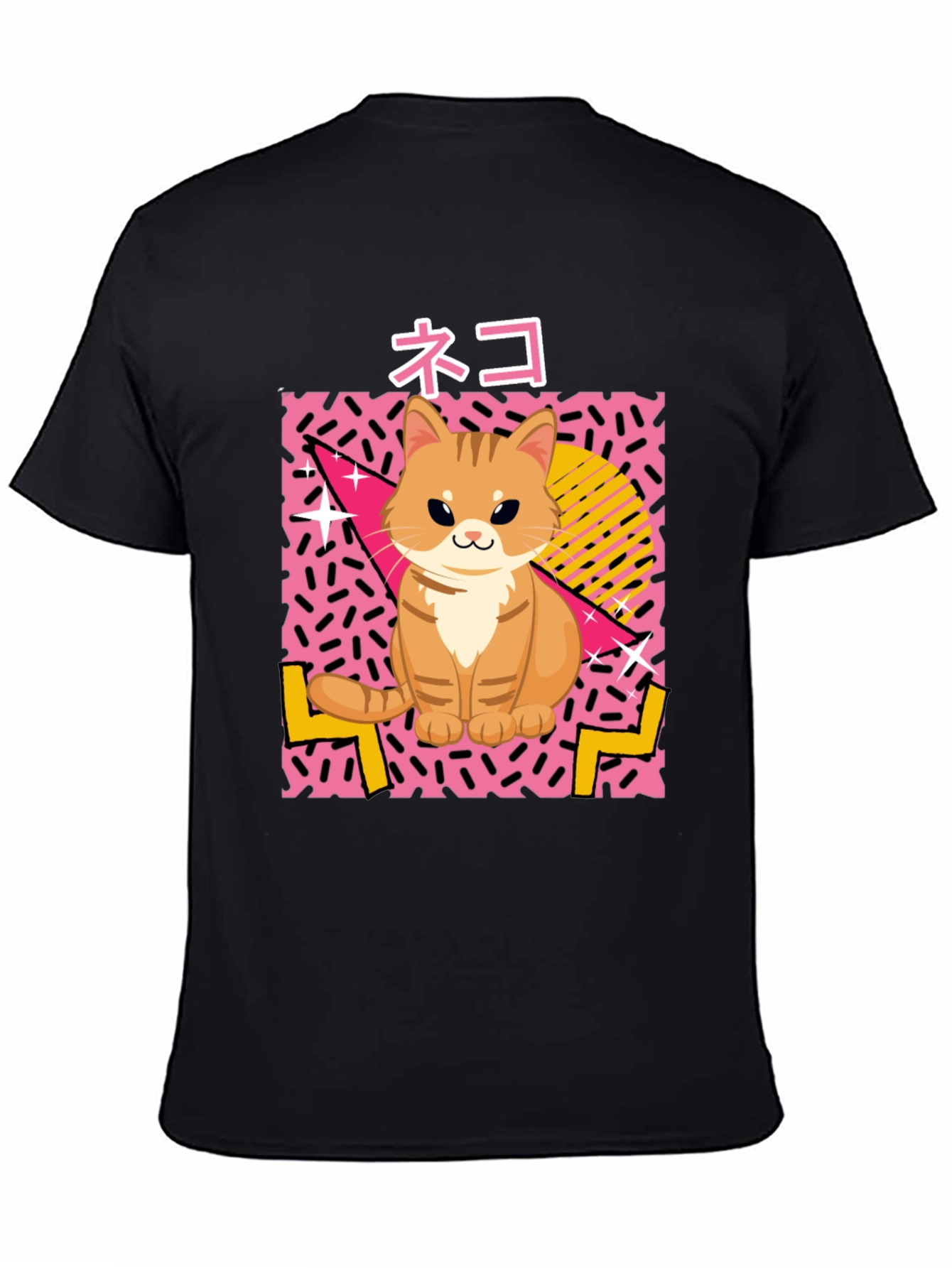 Retro Neko Cat T-Shirt - 80s Style!