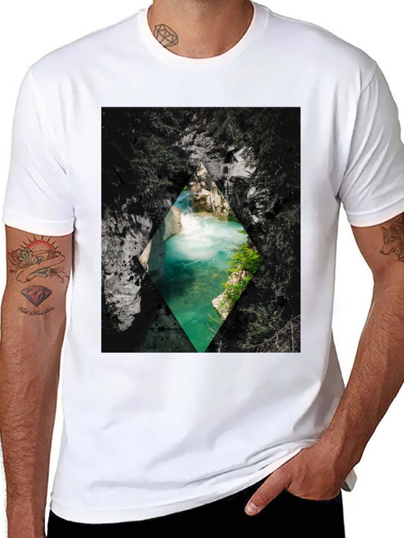 Natures Window Tee: Diamond River View