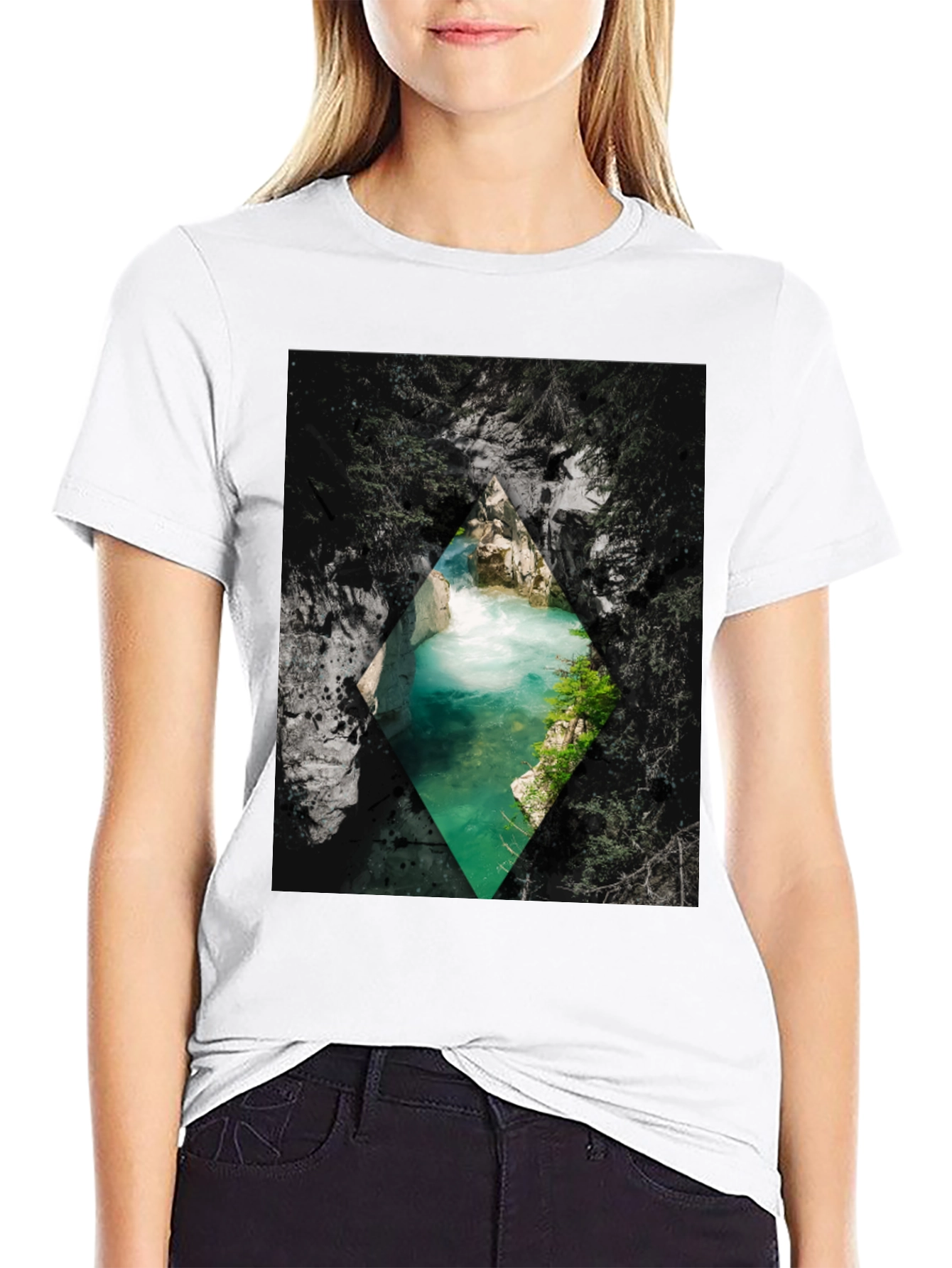 Natures Window Tee: Diamond River View