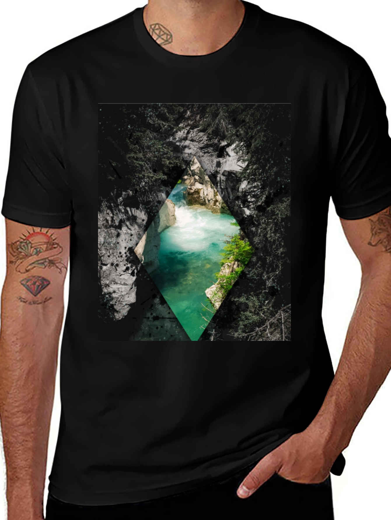 Natures Window Tee: Diamond River View