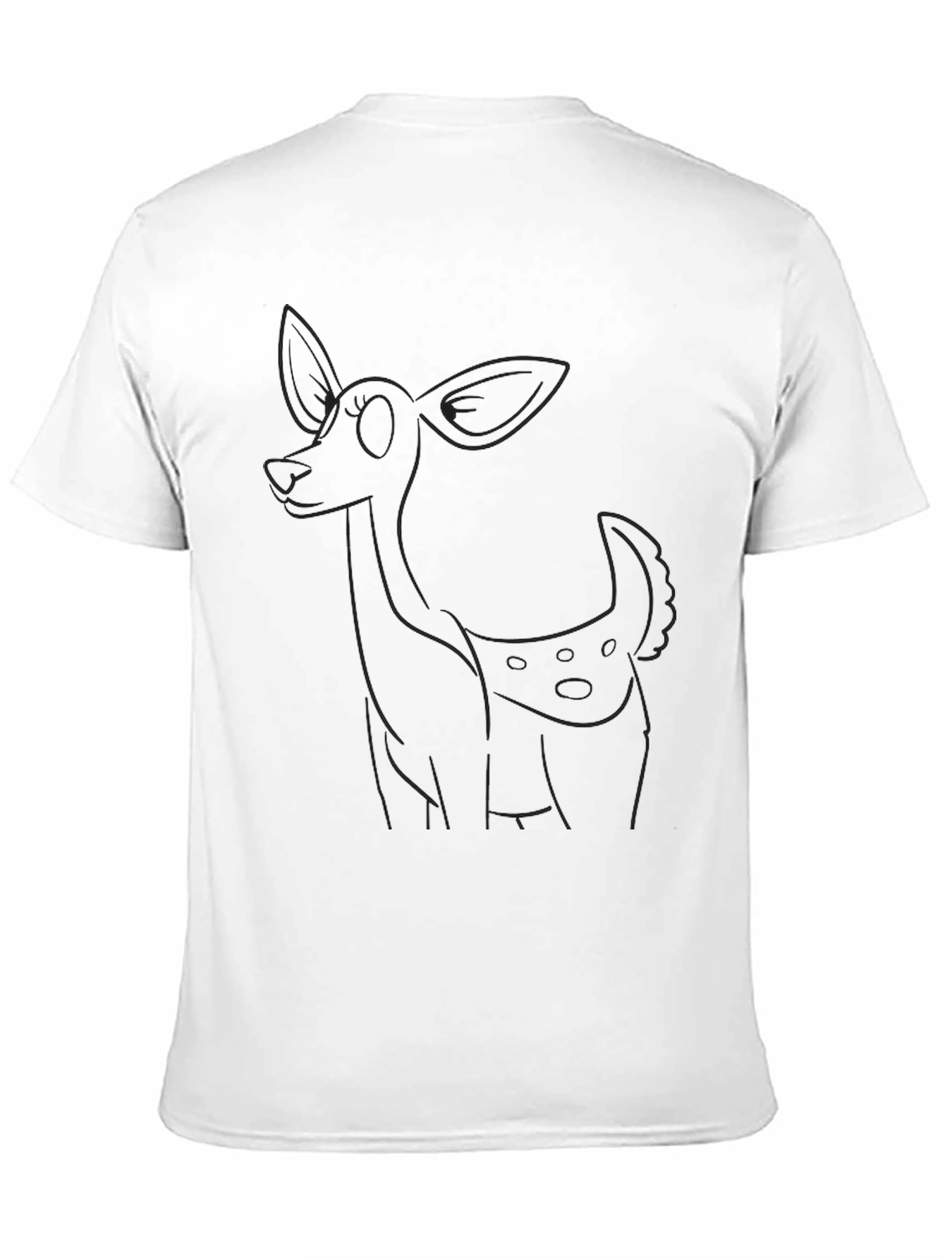 Mens Black Deer Graphic Tee
