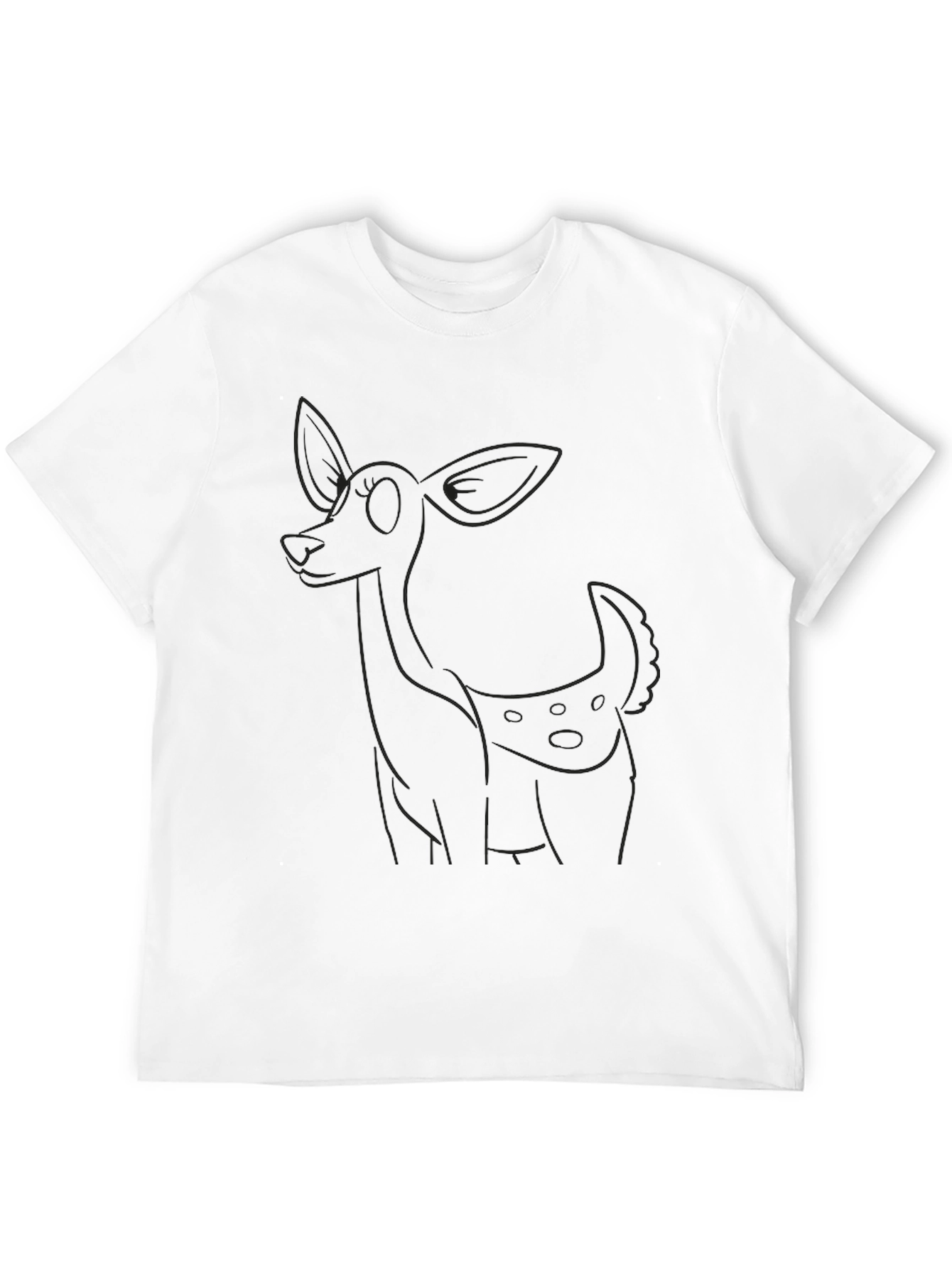 Mens Black Deer Graphic Tee