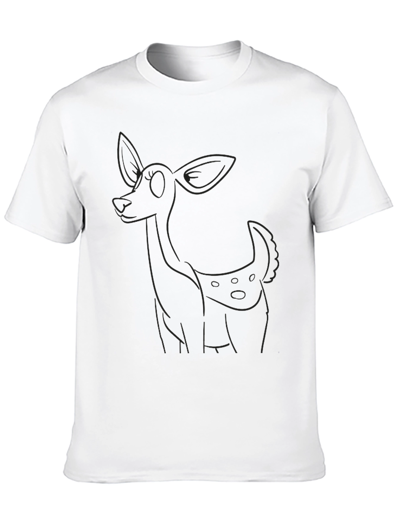 Mens Black Deer Graphic Tee