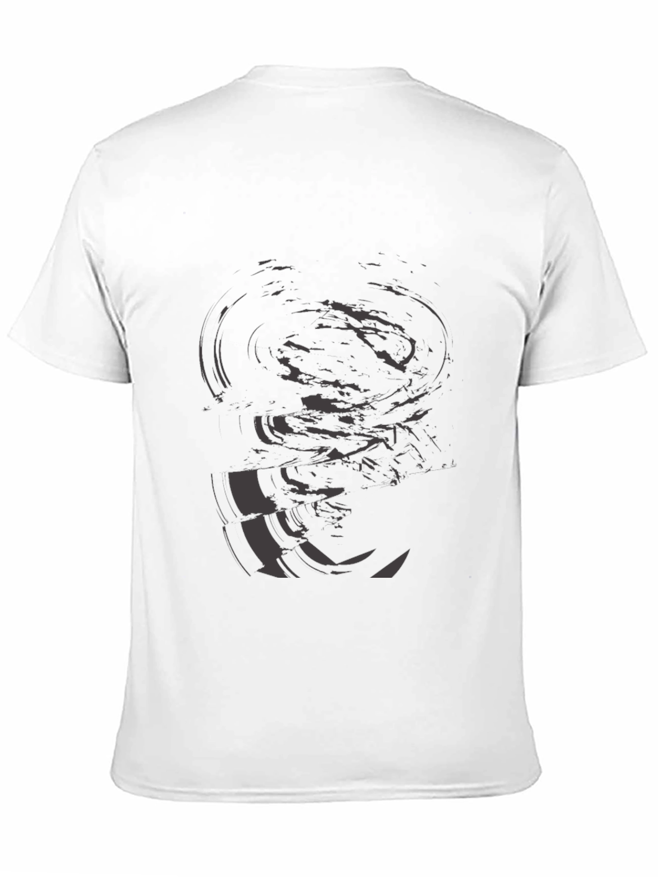Abstract Graphic Print Mens Black T-Shirt