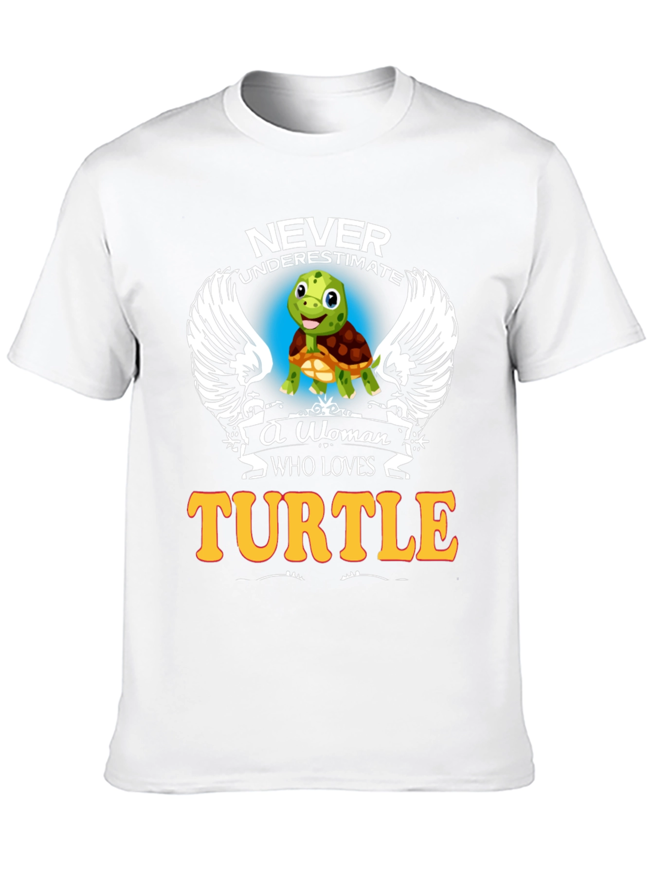 Never Underestimate Woman Turtle Lover Black T-Shirt