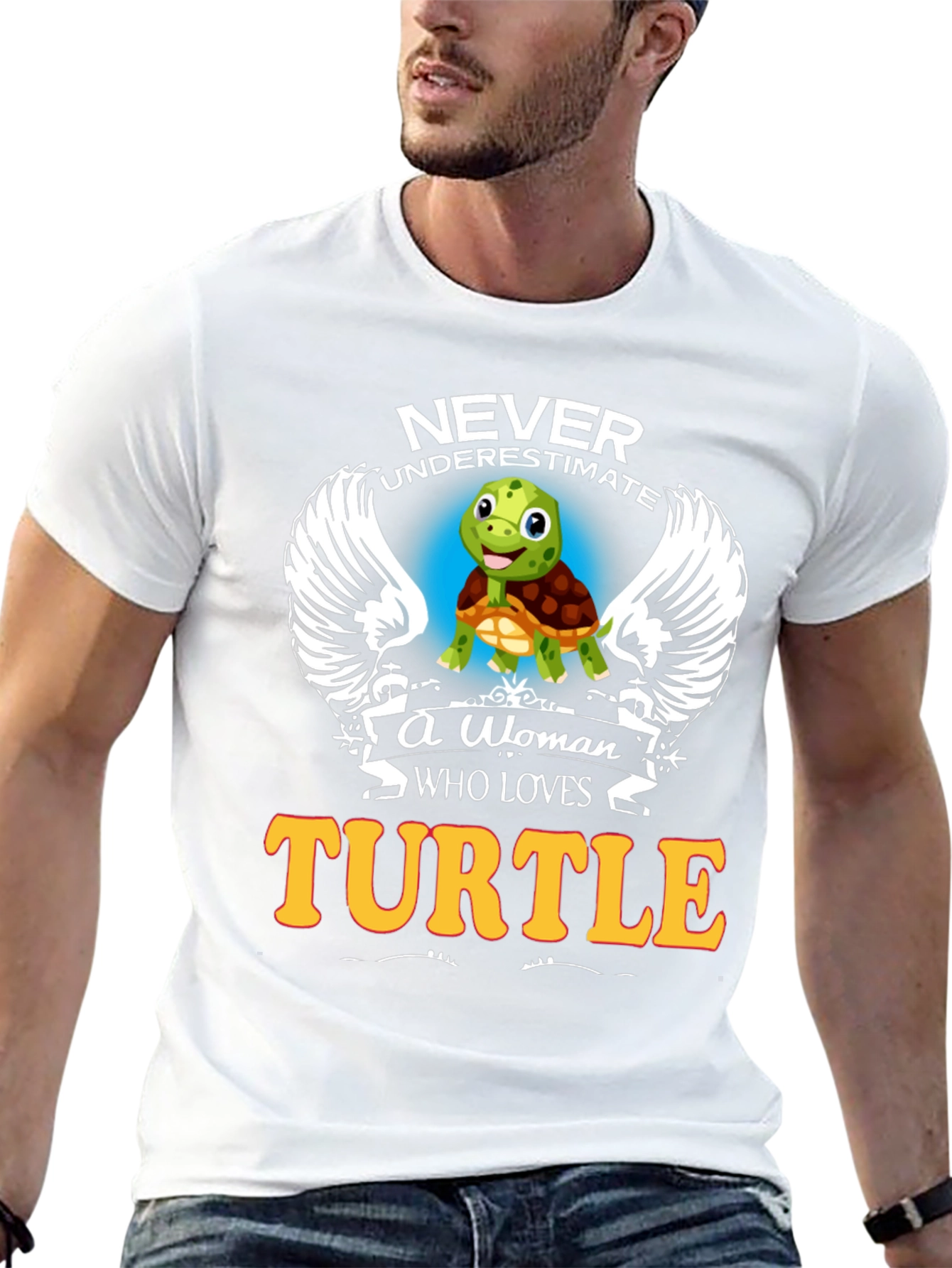 Never Underestimate Woman Turtle Lover Black T-Shirt