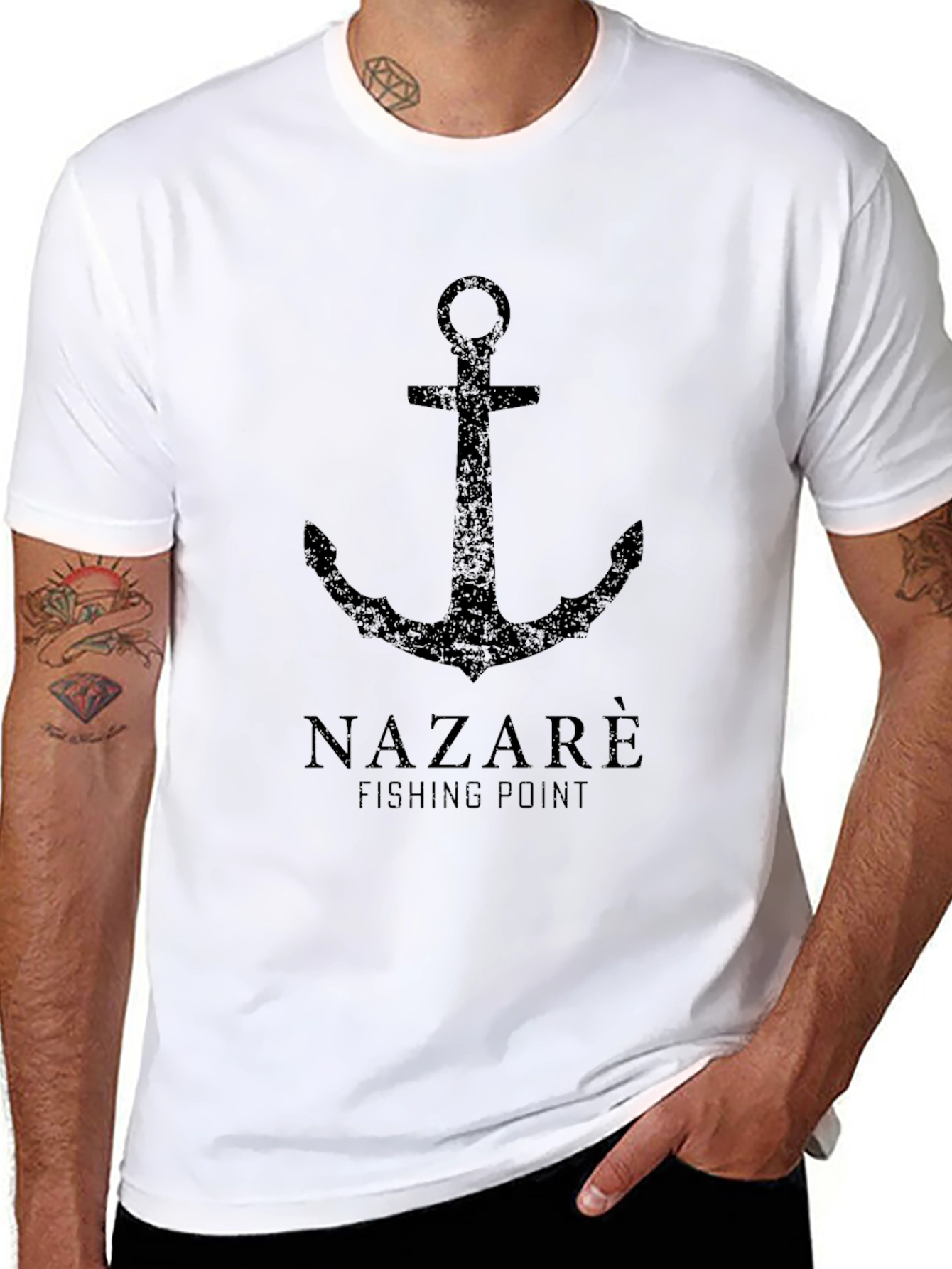 Nazaré Fishing Point Anchor Graphic T-Shirt