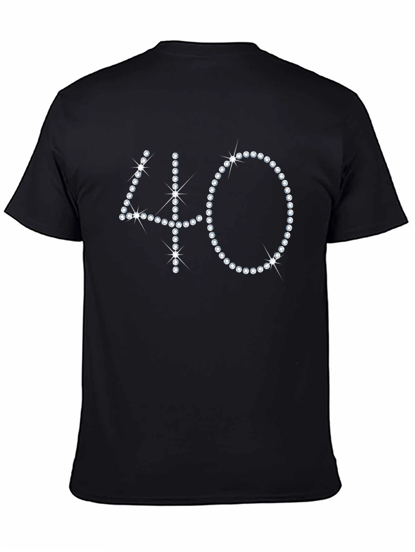 Sparkling 40th Birthday Black T-Shirt