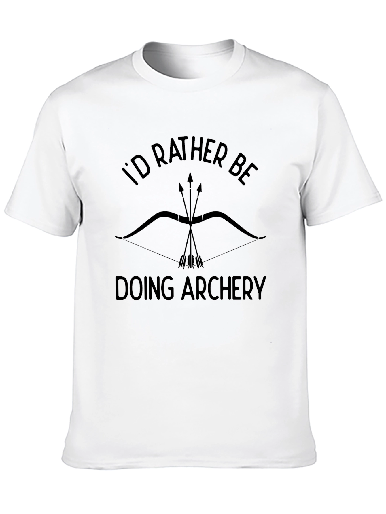 Archery Enthusiast Graphic Tee - Black Cotton
