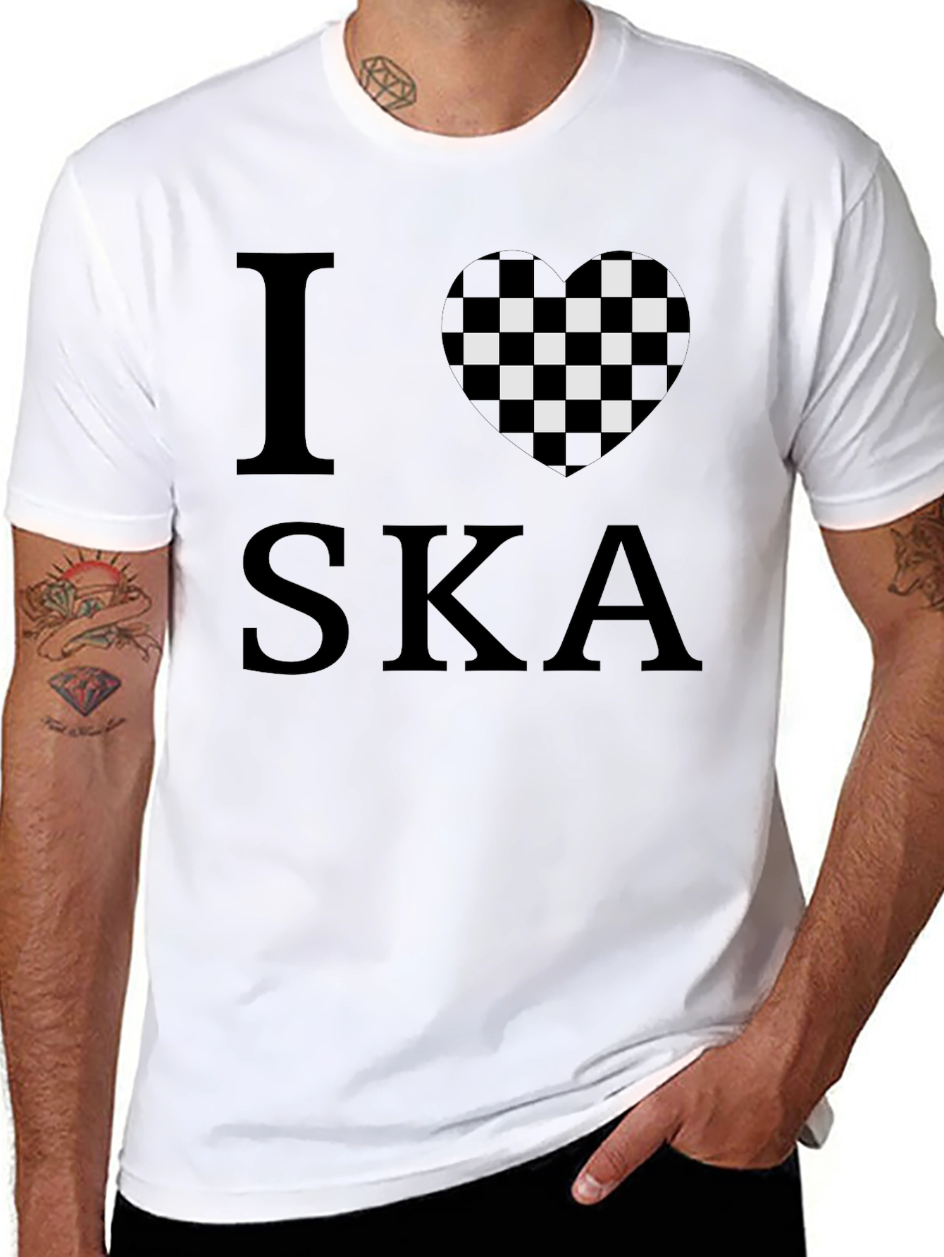I Heart Ska Black Graphic T-Shirt