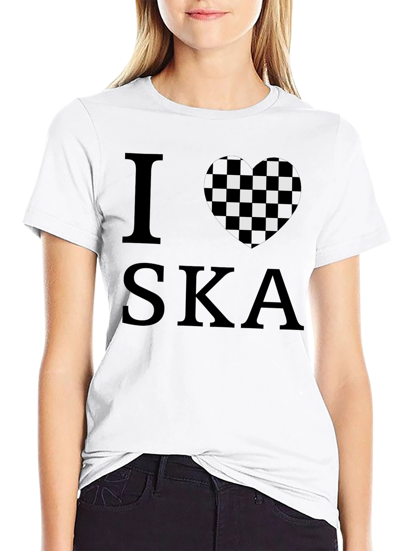 I Heart Ska Black Graphic T-Shirt