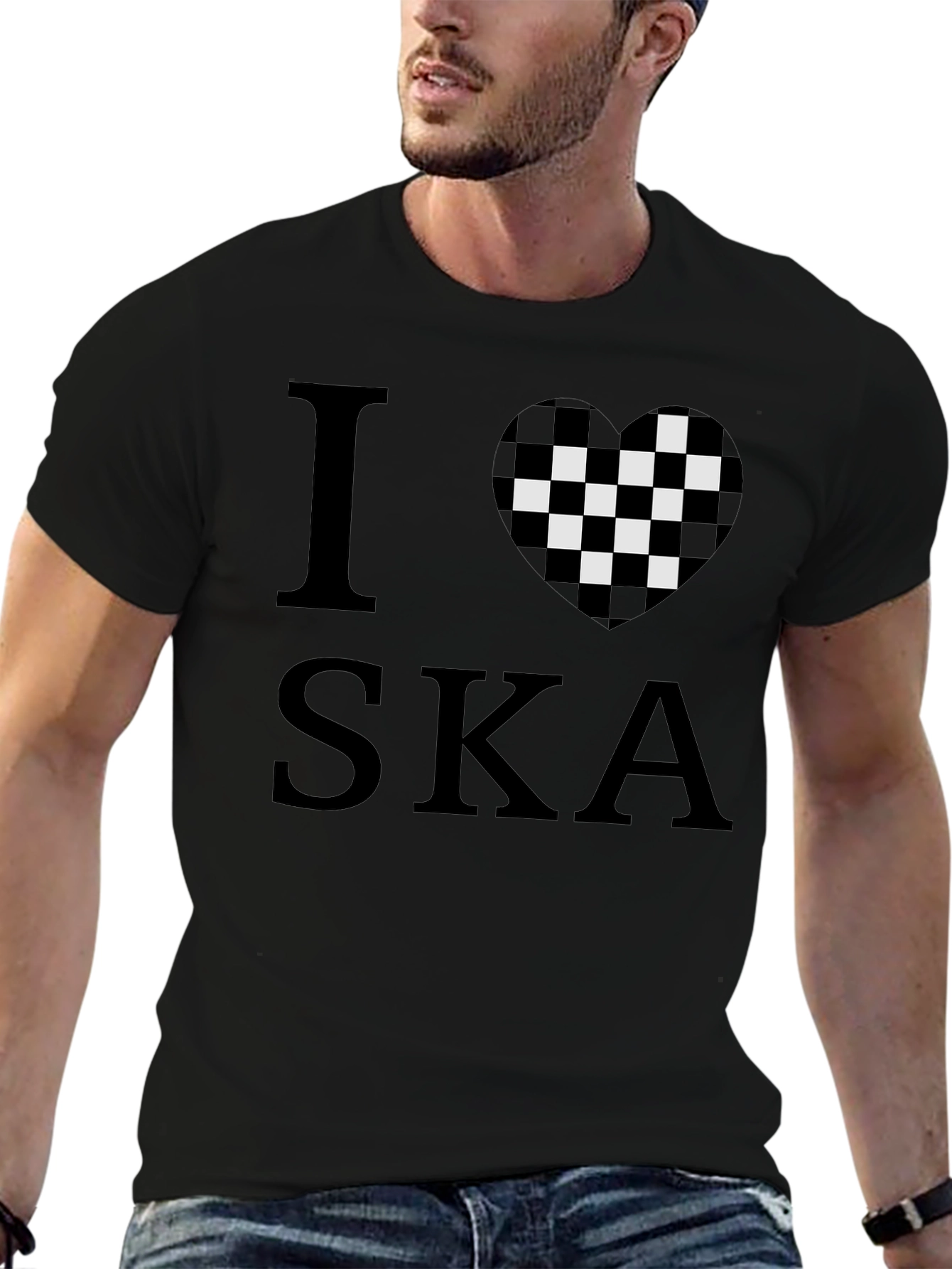 I Heart Ska Black Graphic T-Shirt