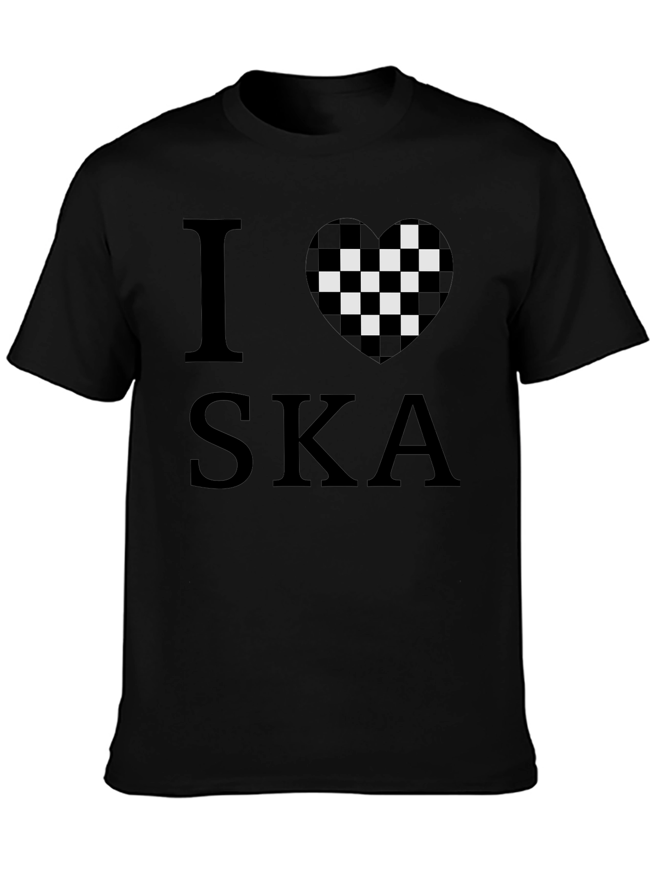I Heart Ska Black Graphic T-Shirt
