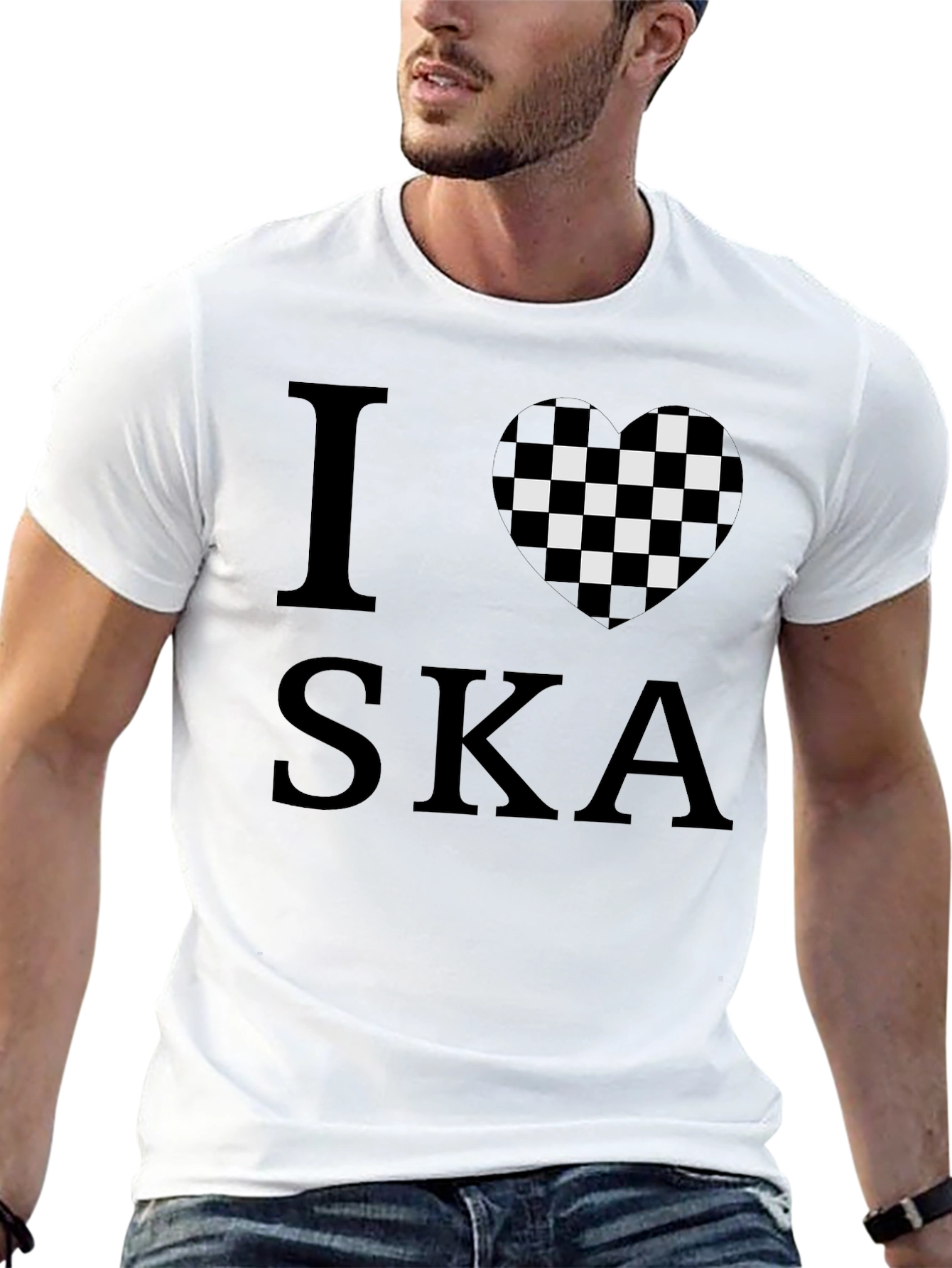 I Heart Ska Black Graphic T-Shirt