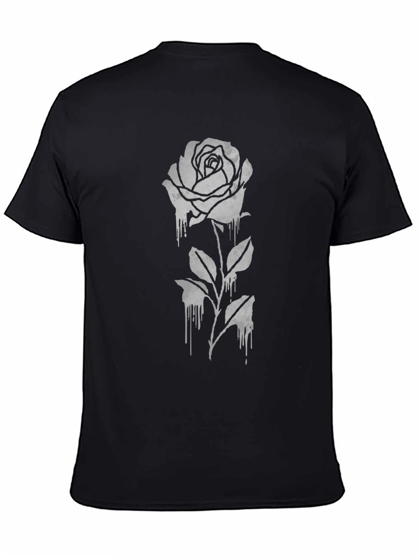 Gothic Rose Graphic Tee - Black